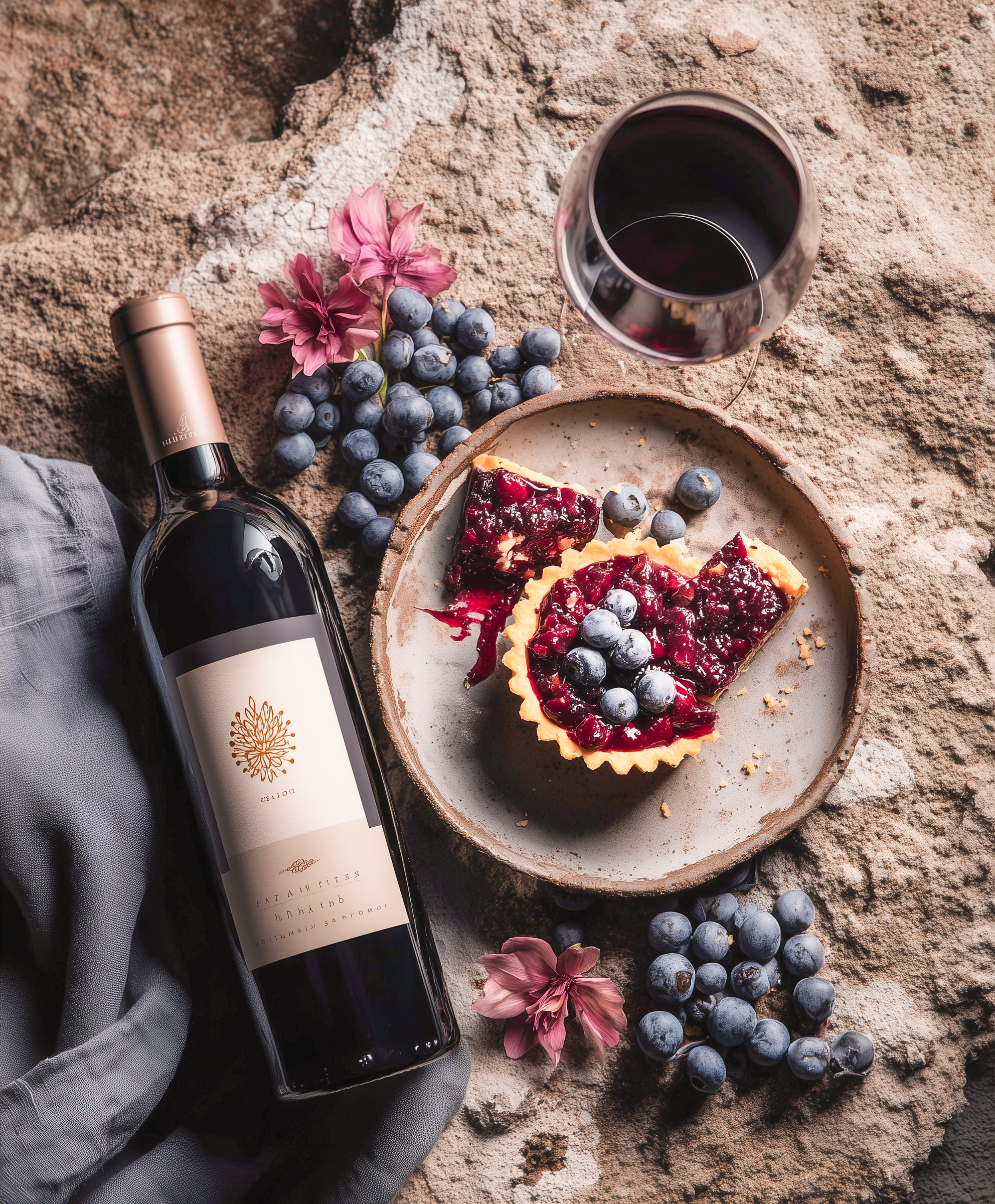 Red wine collection 085 - Premium bottle visualization