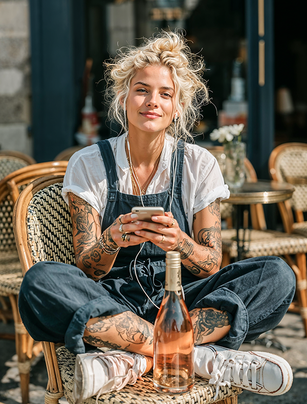 Rosé wine collection 047 - Premium bottle visualization