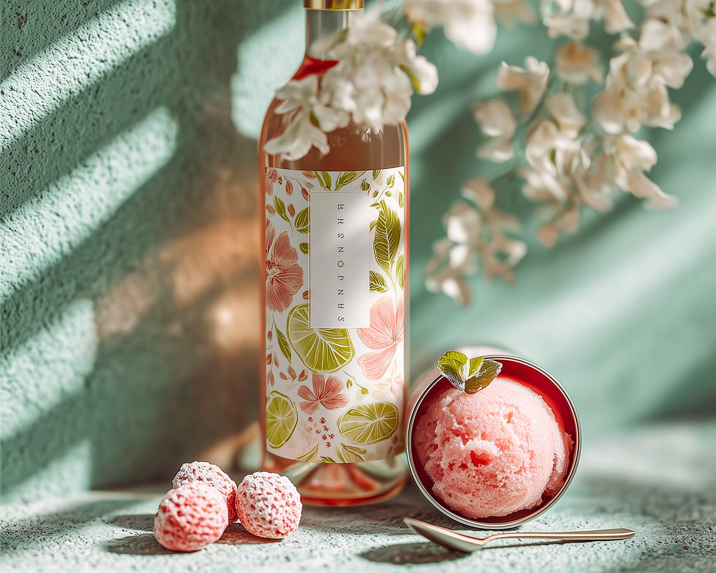 Rosé wine collection 074 - Premium bottle visualization