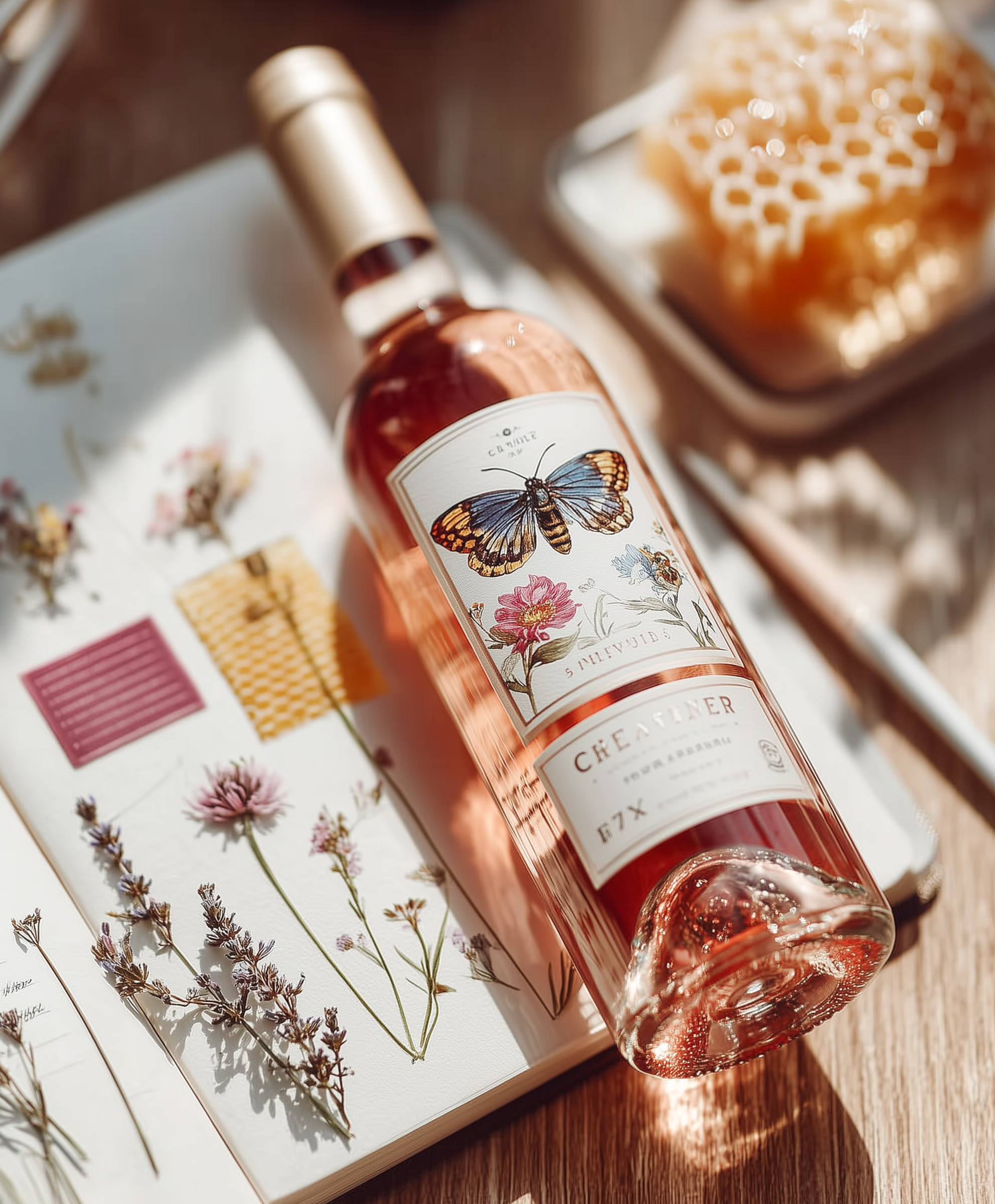 Rosé wine collection 079 - Premium bottle visualization