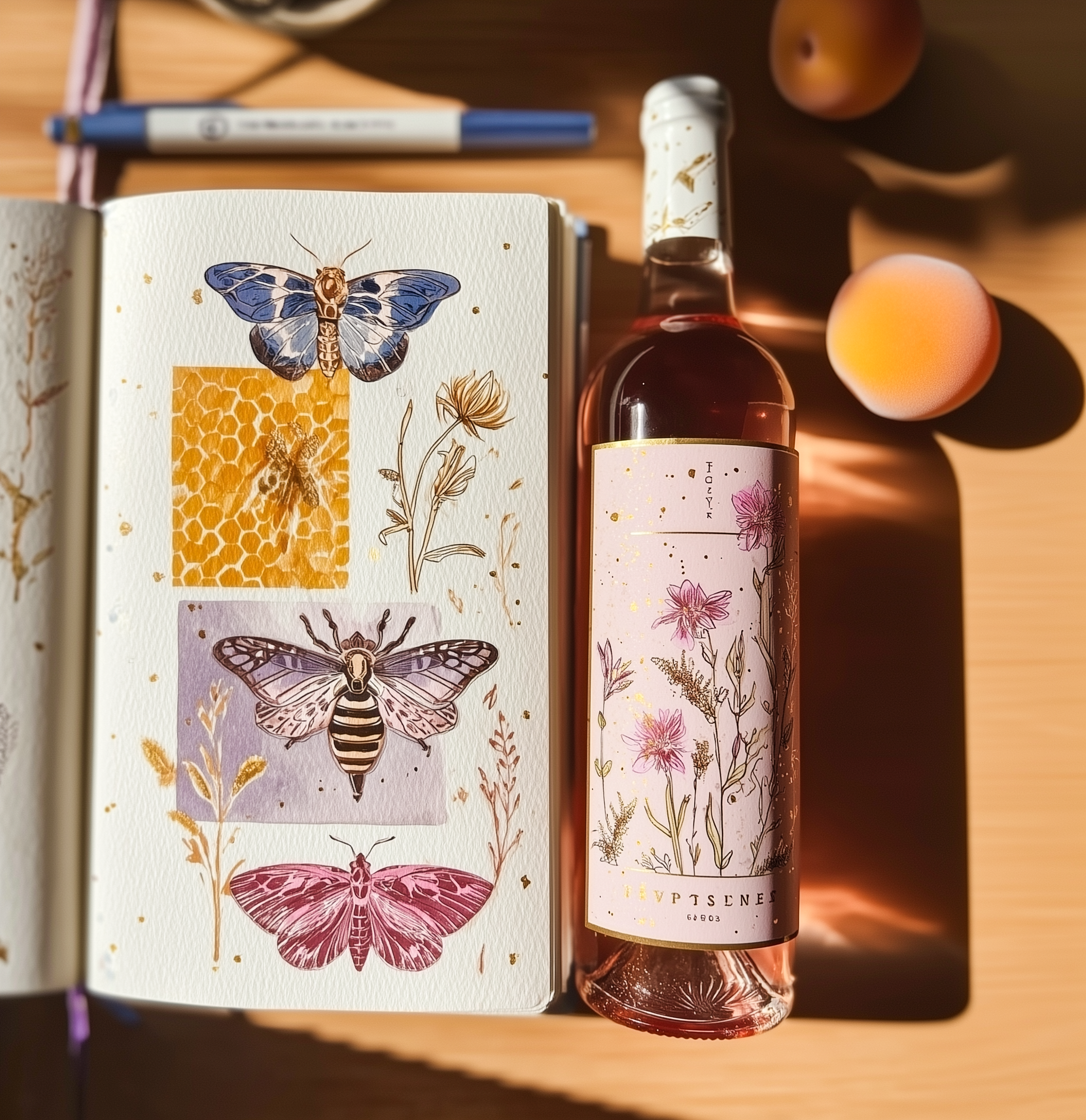 Rosé wine collection 081 - Premium bottle visualization