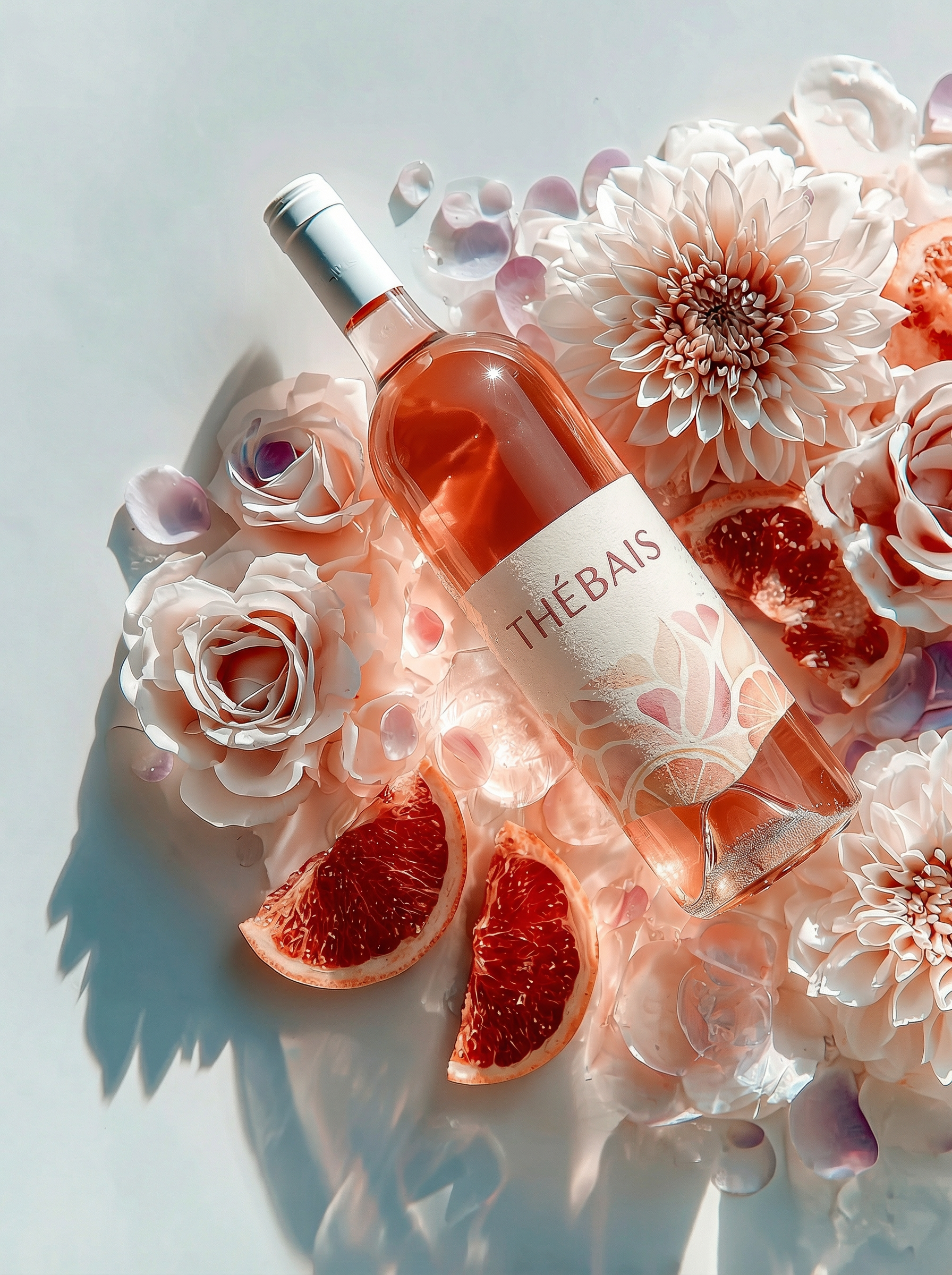 Rosé wine collection 085 - Premium bottle visualization