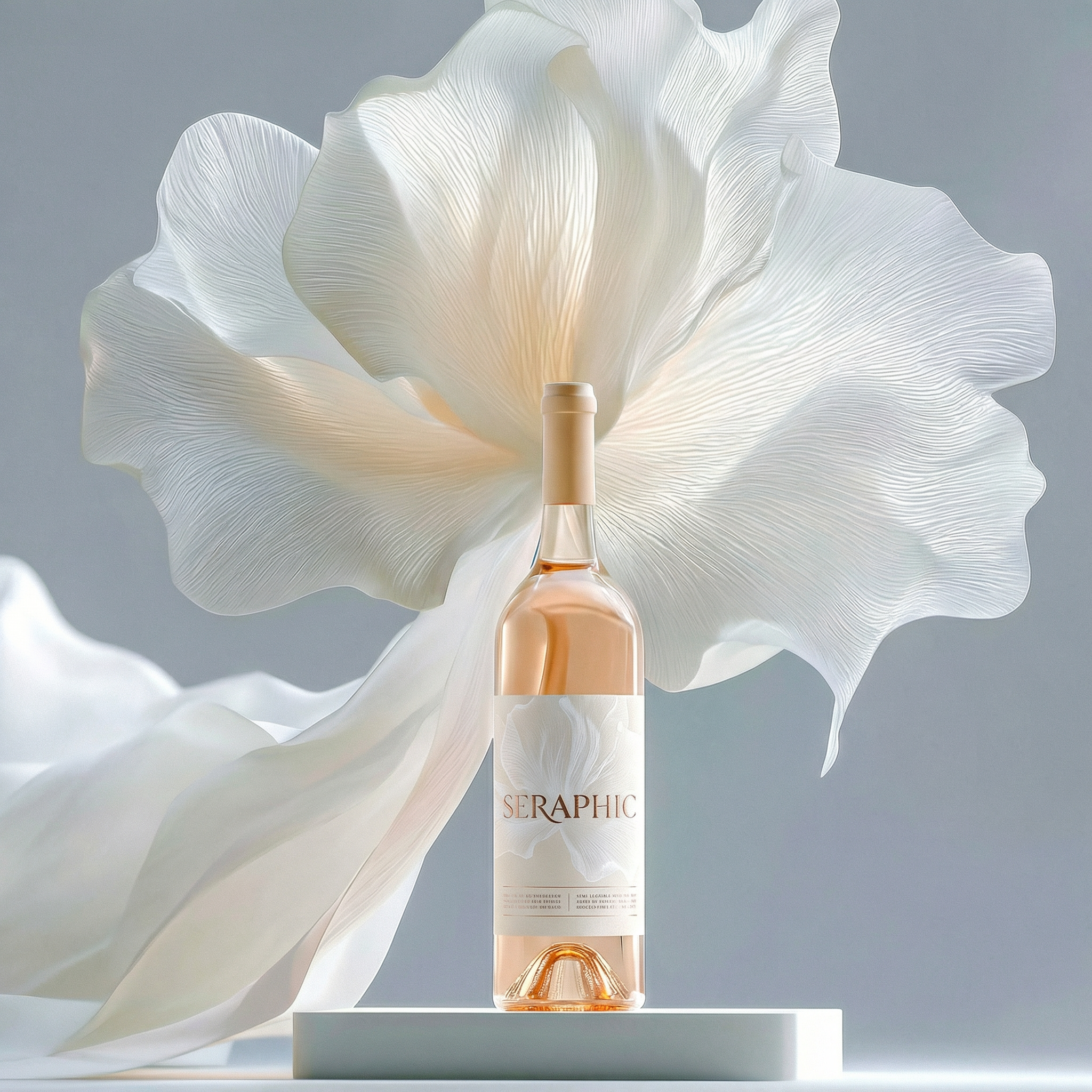 Rosé wine collection 092 - Premium bottle visualization