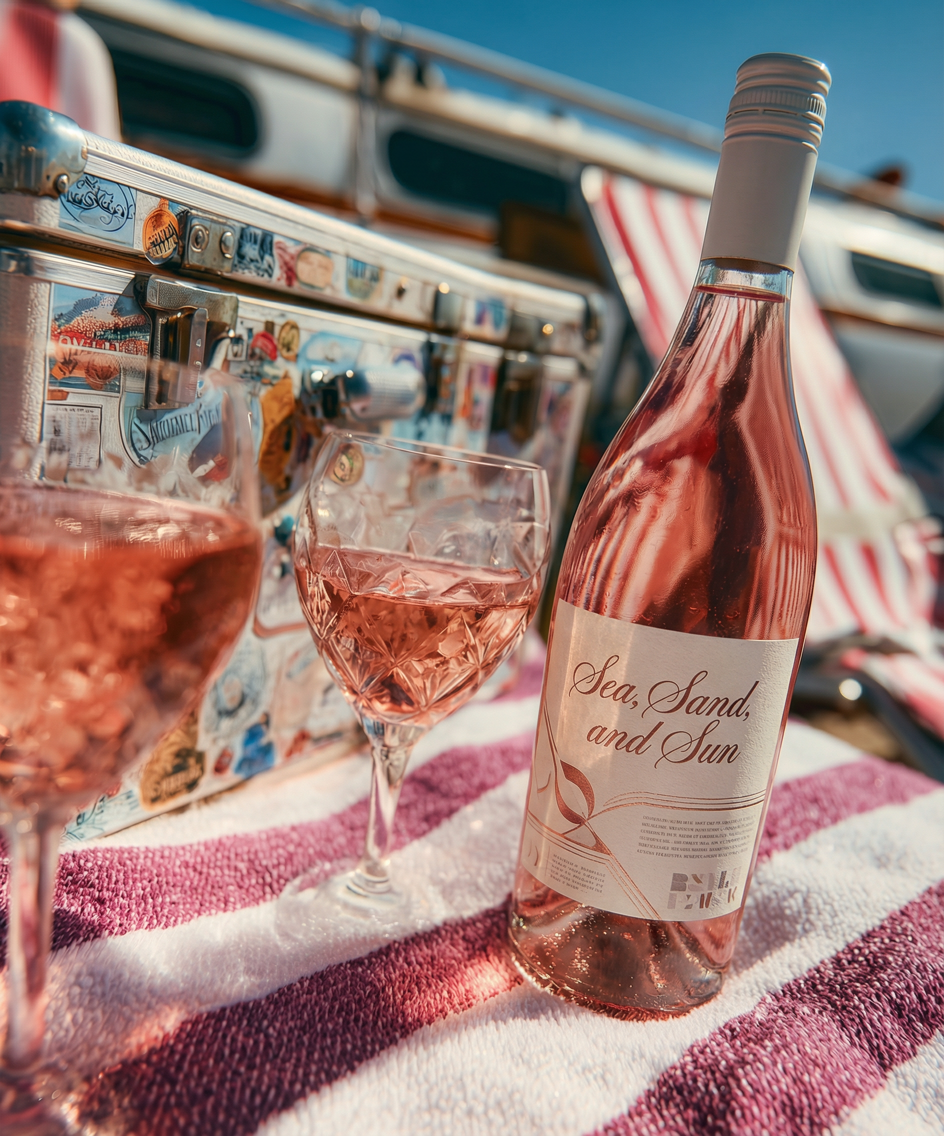 Rosé wine collection 095 - Premium bottle visualization