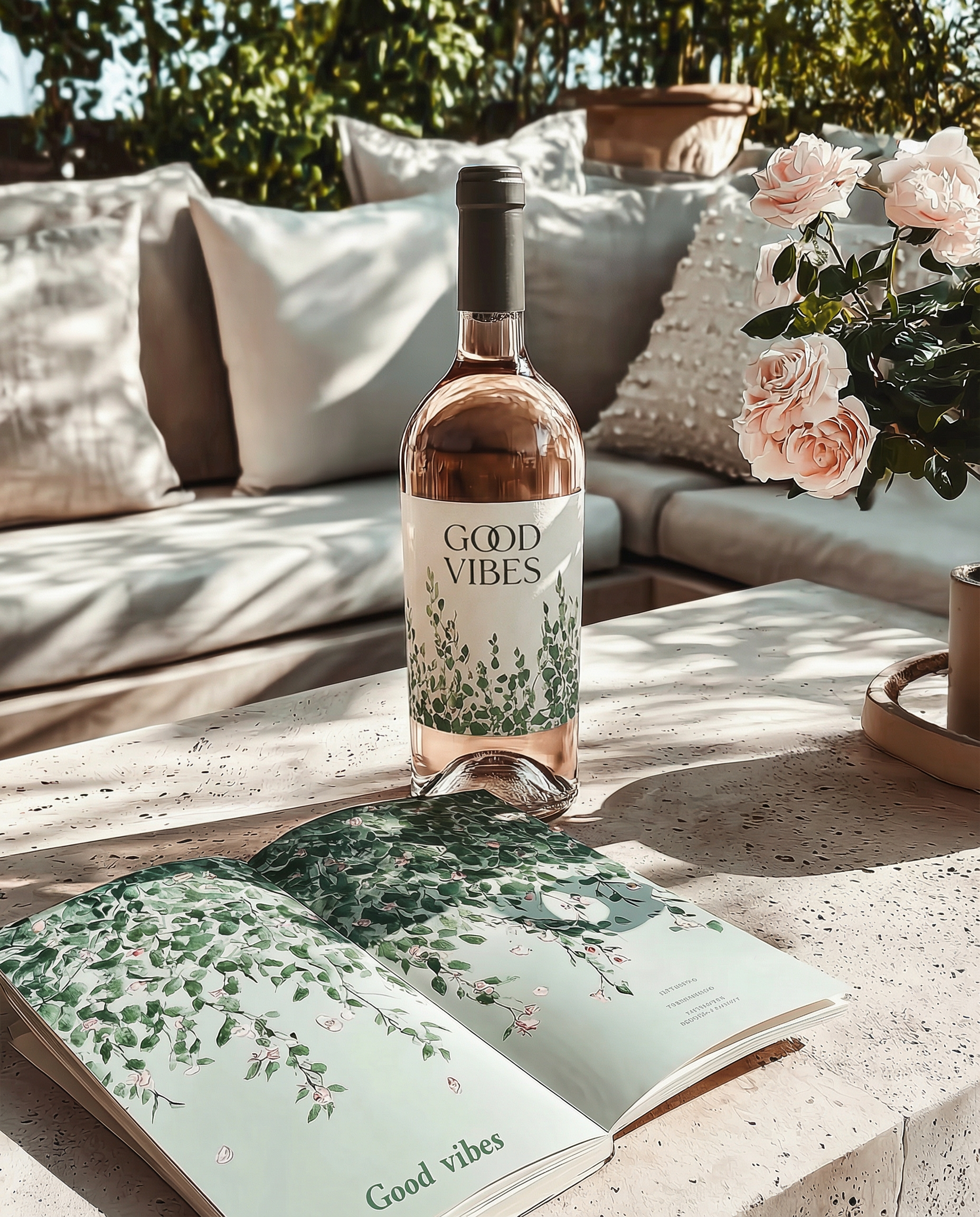 Rosé wine collection 097 - Premium bottle visualization