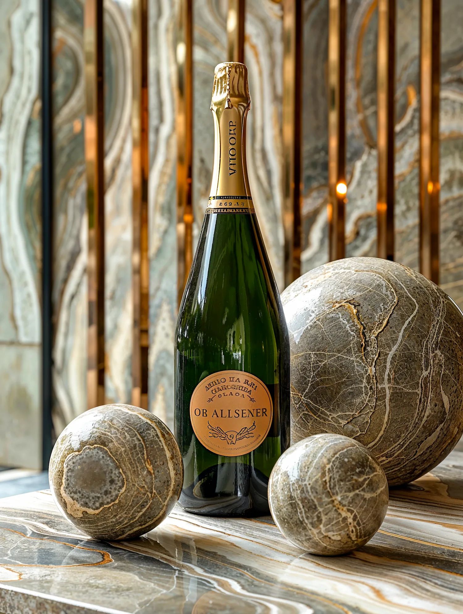 Sparkling wine collection 201 - Premium bottle visualization