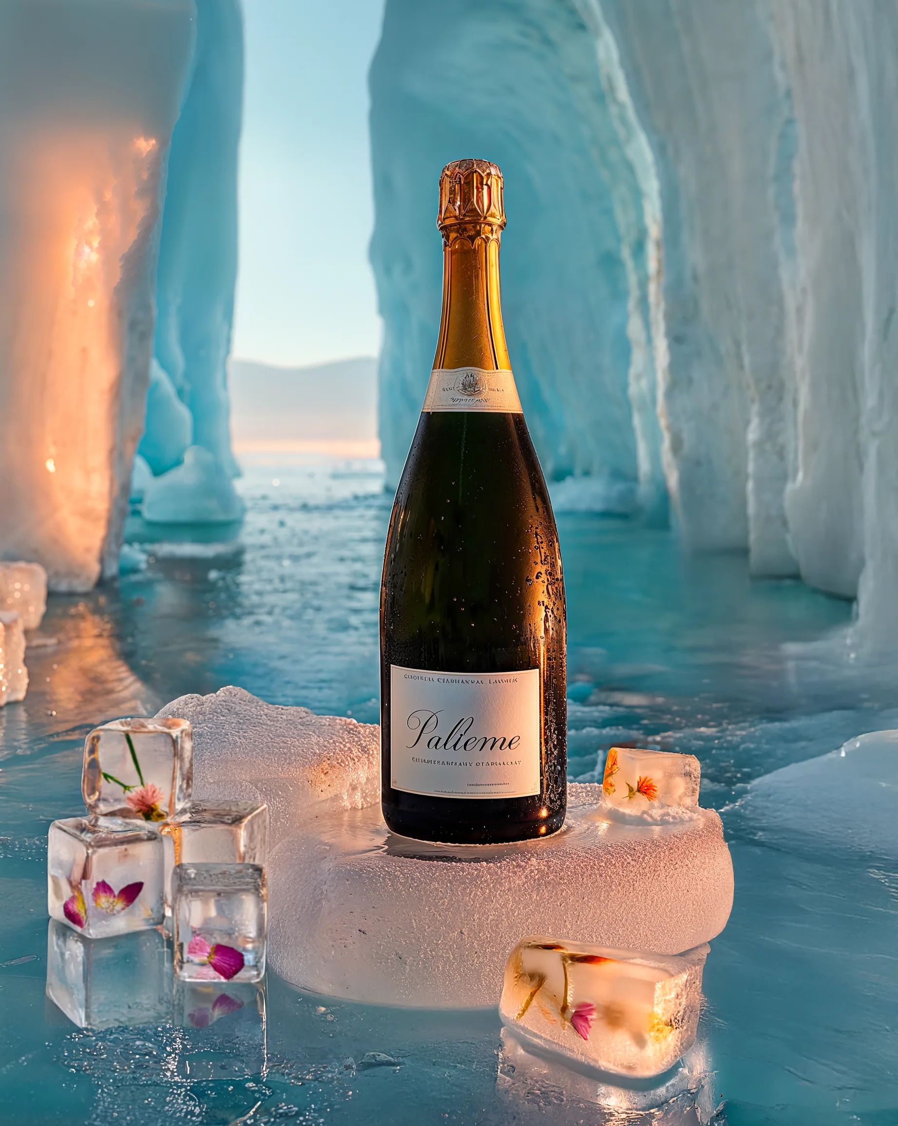 Sparkling wine collection 202 - Premium bottle visualization