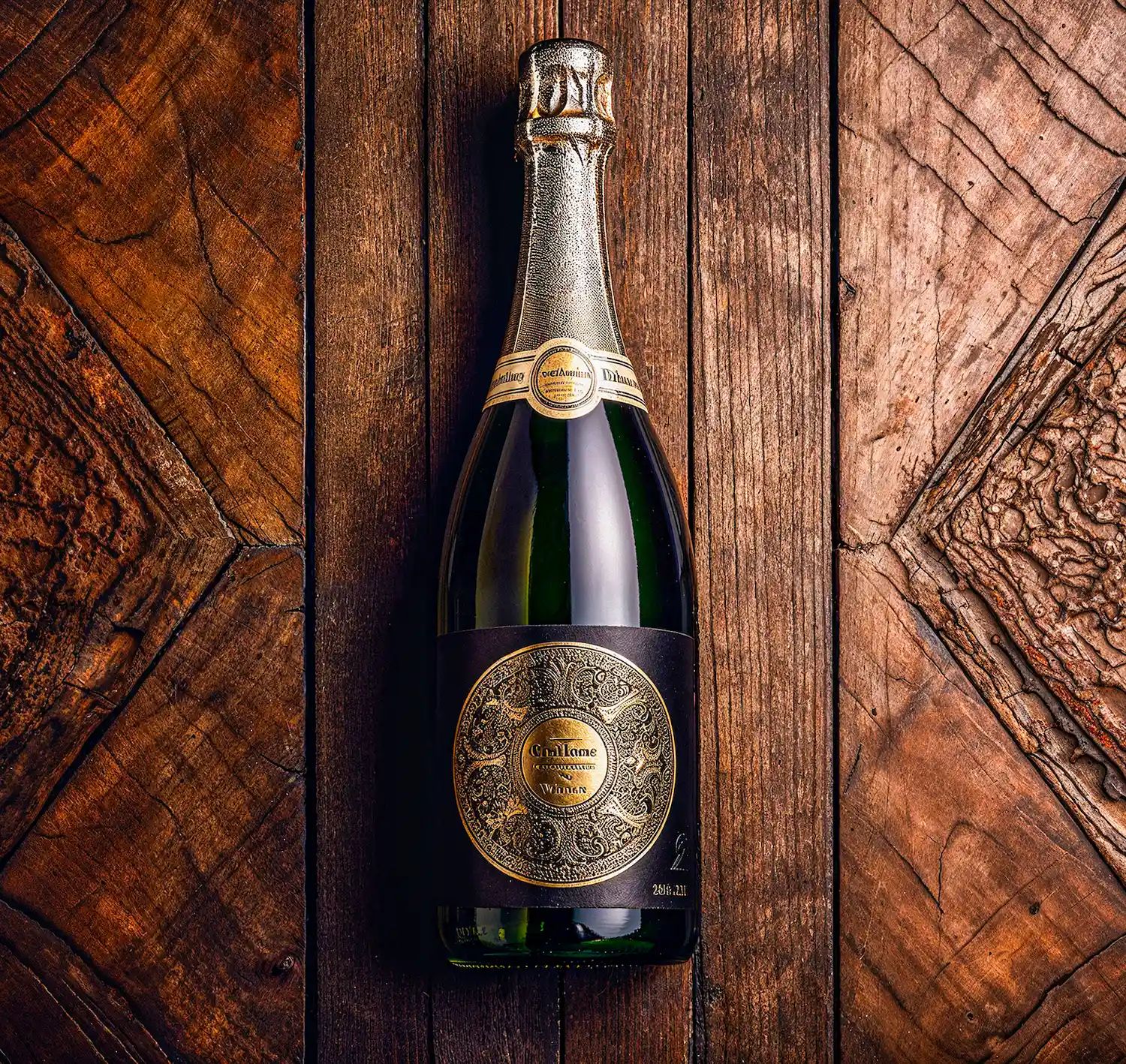 Sparkling wine collection 203 - Premium bottle visualization