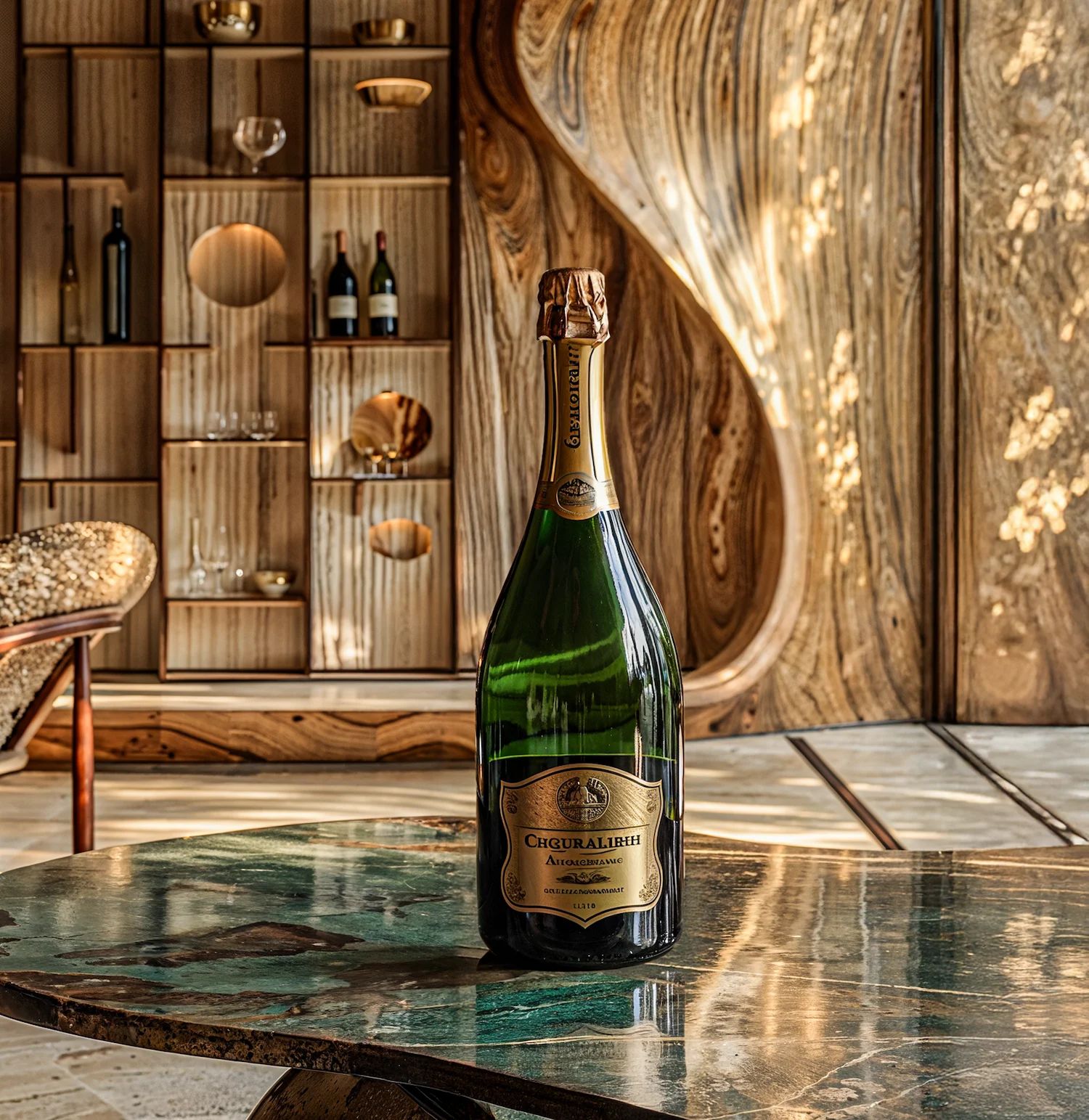 Sparkling wine collection 204 - Premium bottle visualization