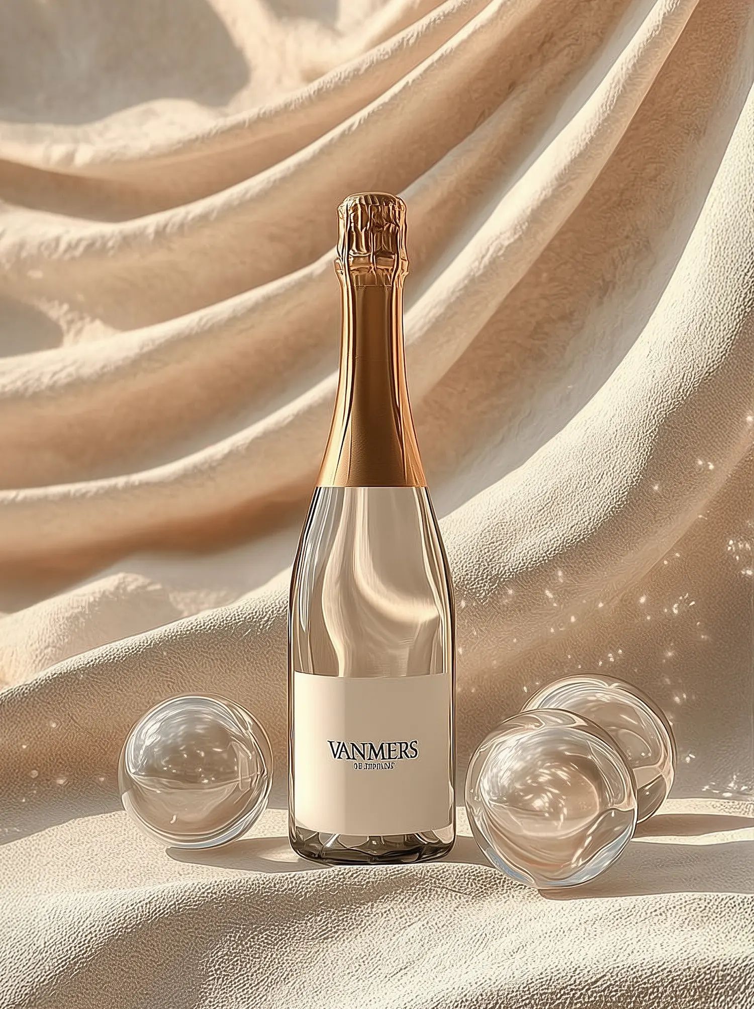 Sparkling wine collection 212 - Premium bottle visualization