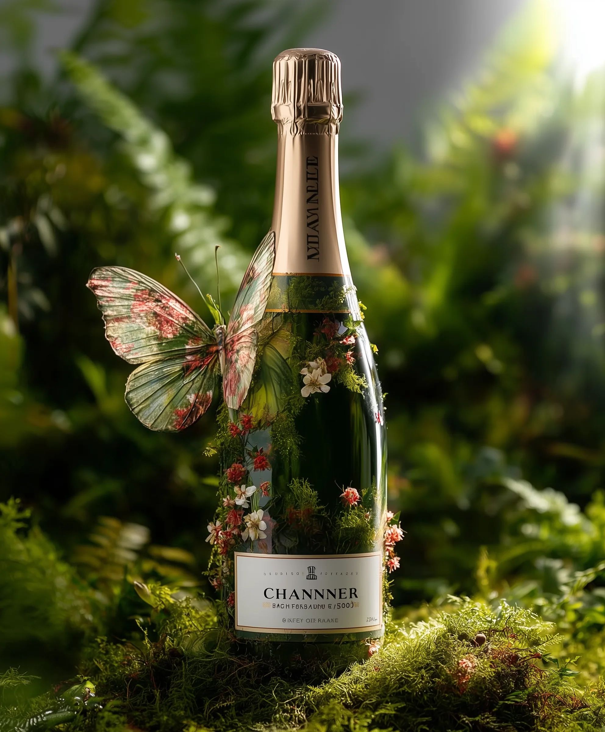 Sparkling wine collection 215 - Premium bottle visualization