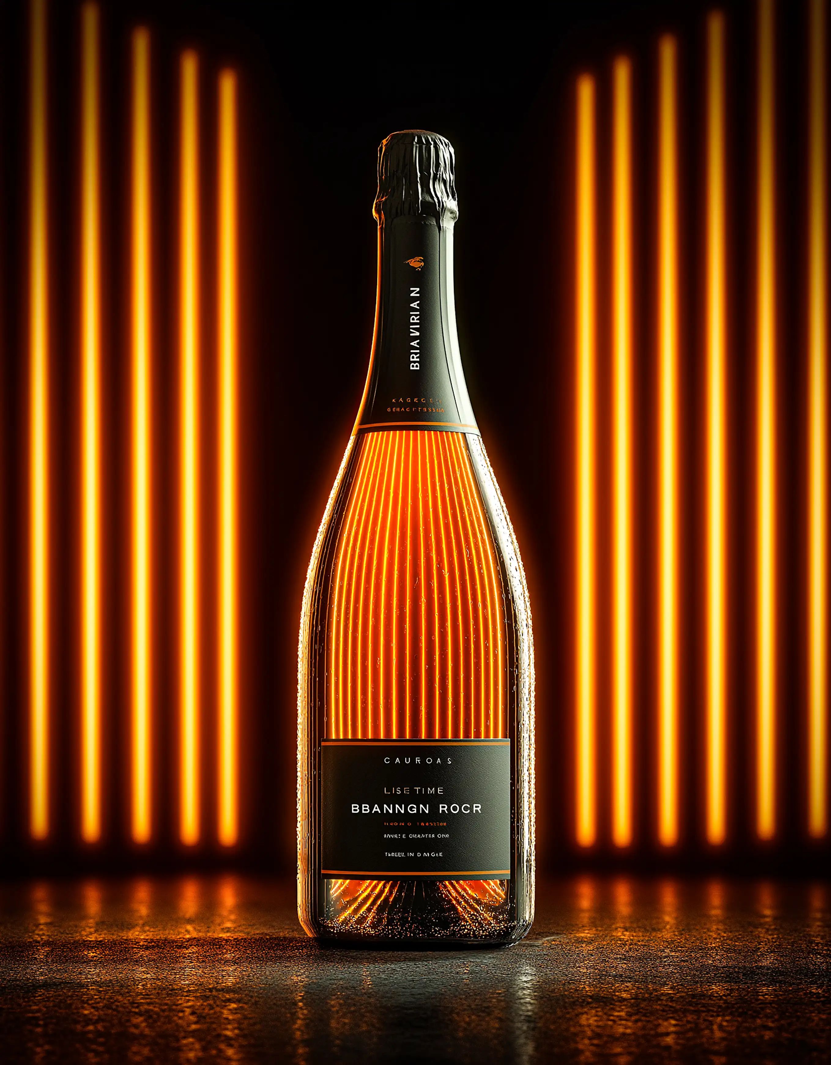 Sparkling wine collection 248 - Premium bottle visualization