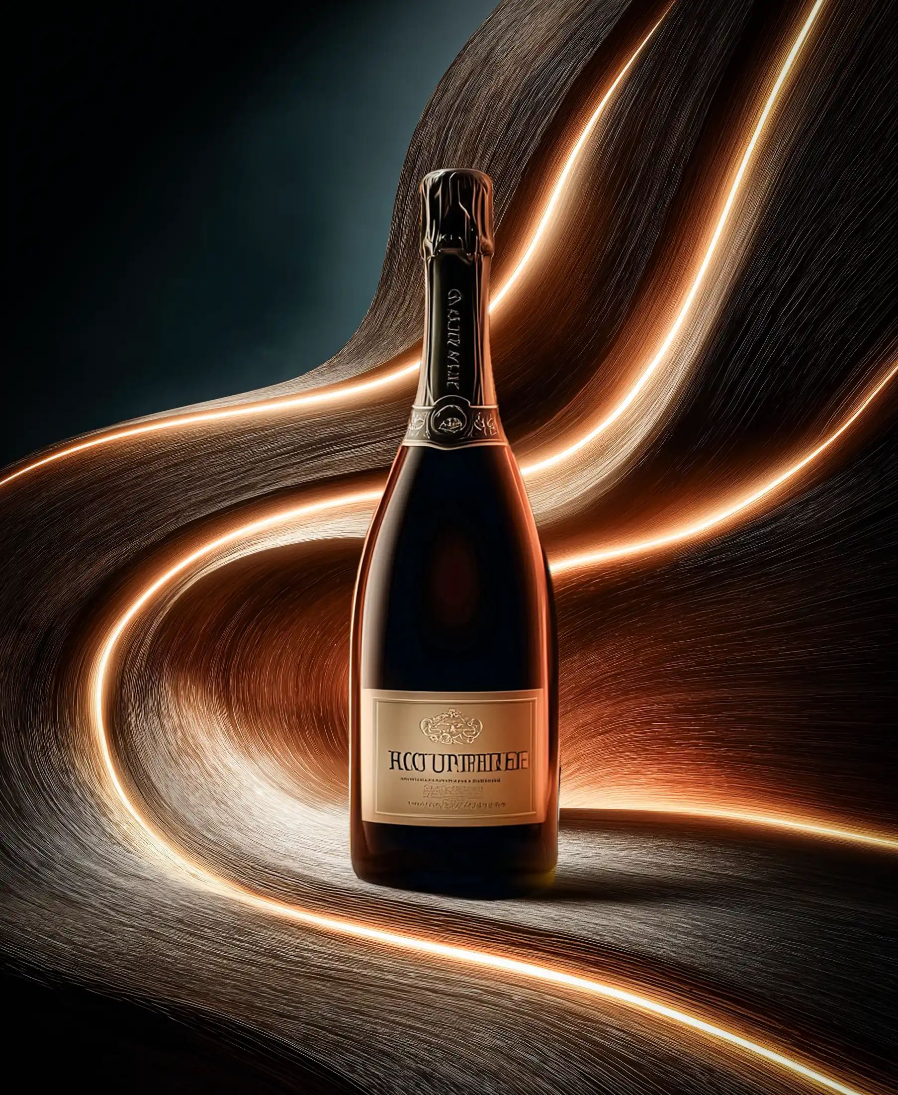 Sparkling wine collection 259 - Premium bottle visualization