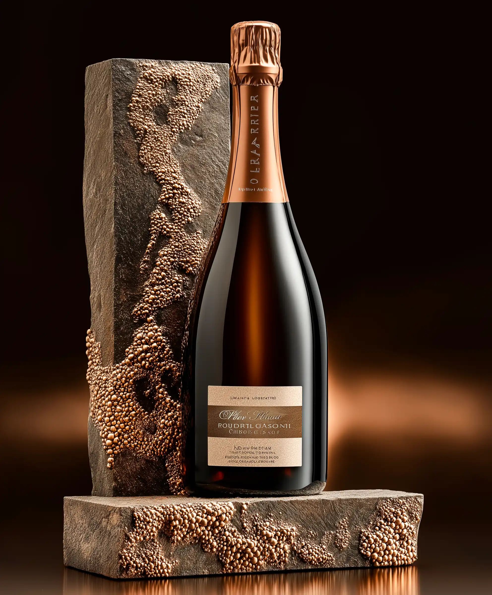 Sparkling wine collection 262 - Premium bottle visualization