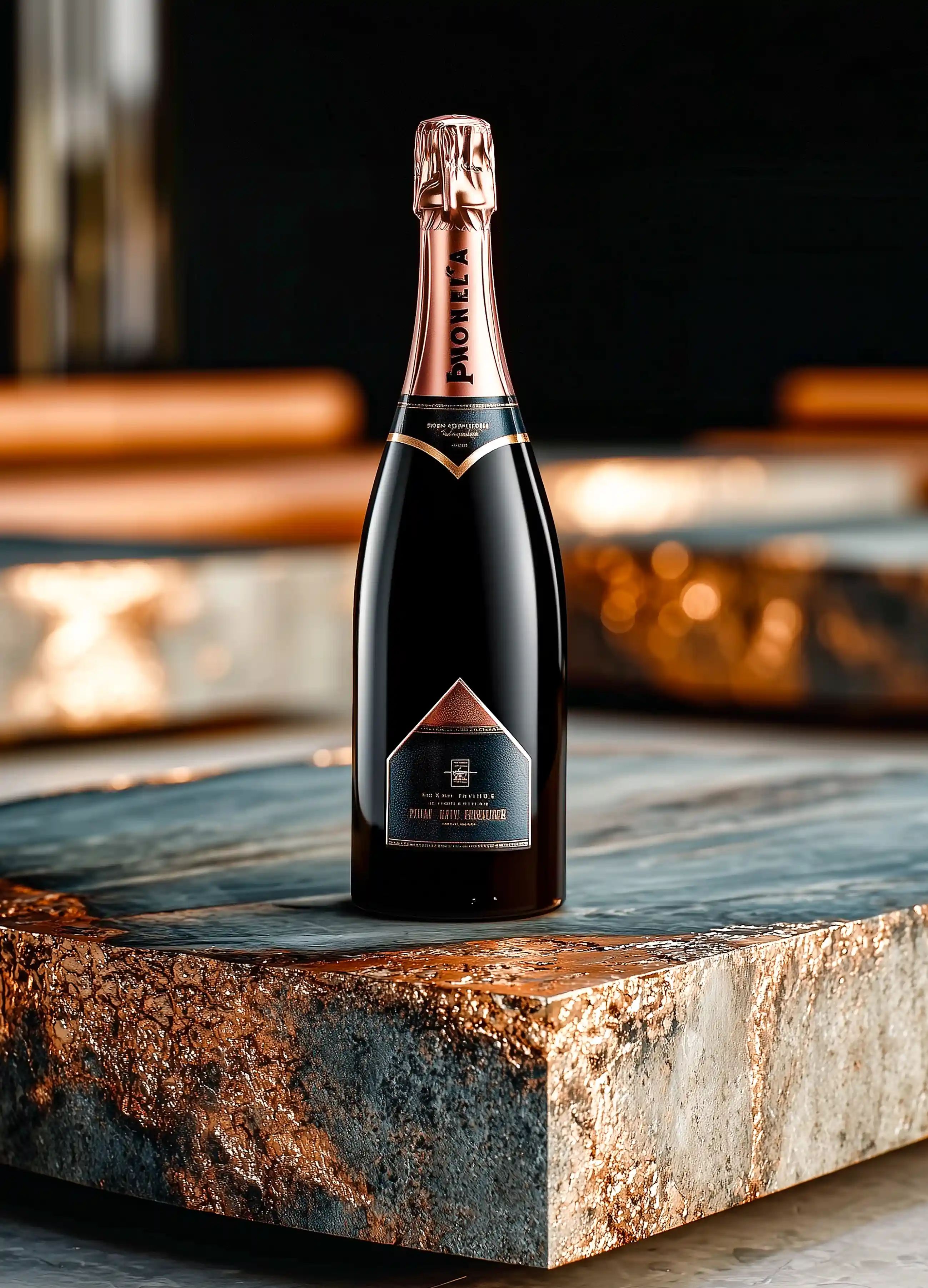 Sparkling wine collection 263 - Premium bottle visualization