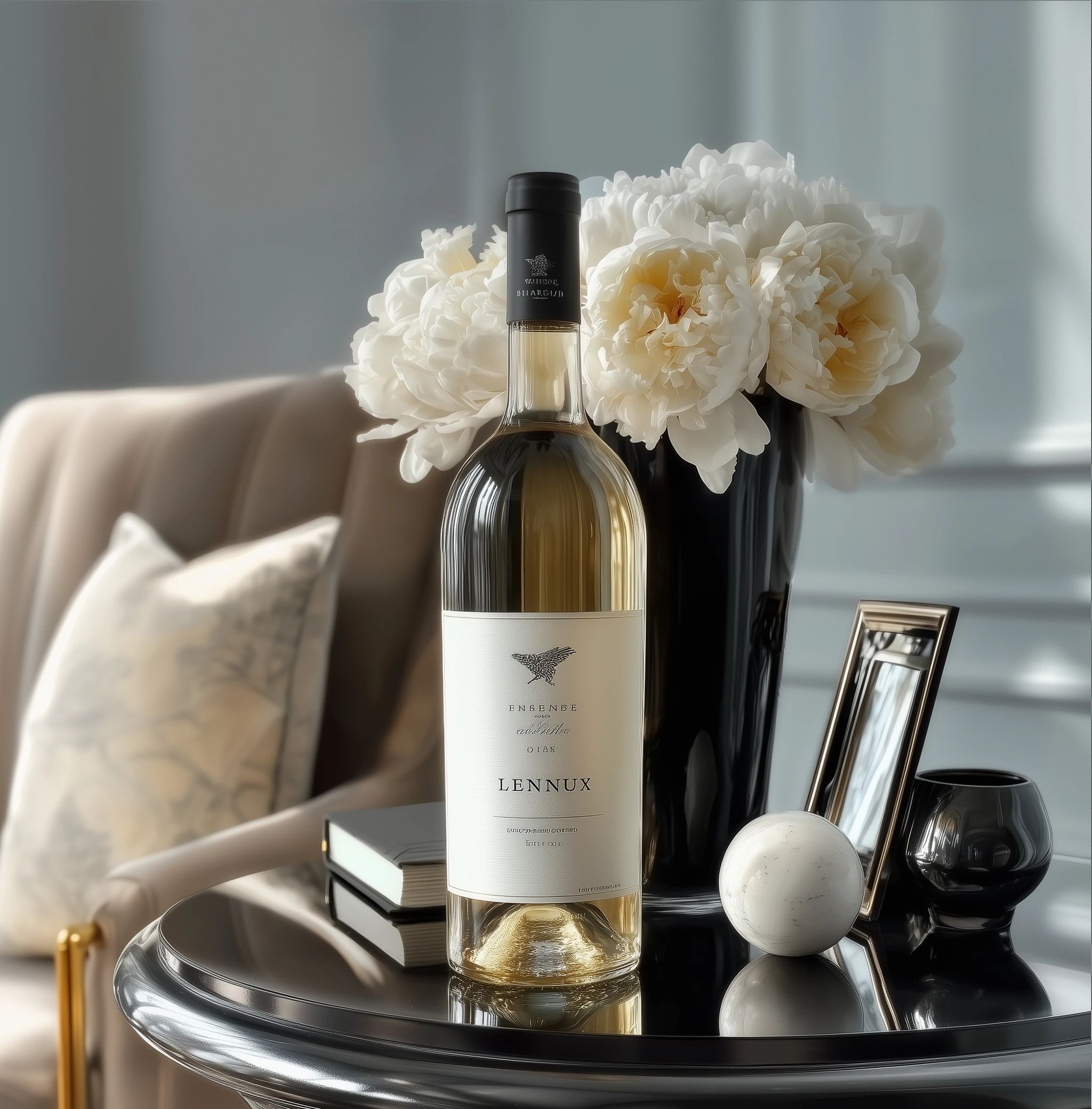 White wine collection 074 - Premium bottle visualization