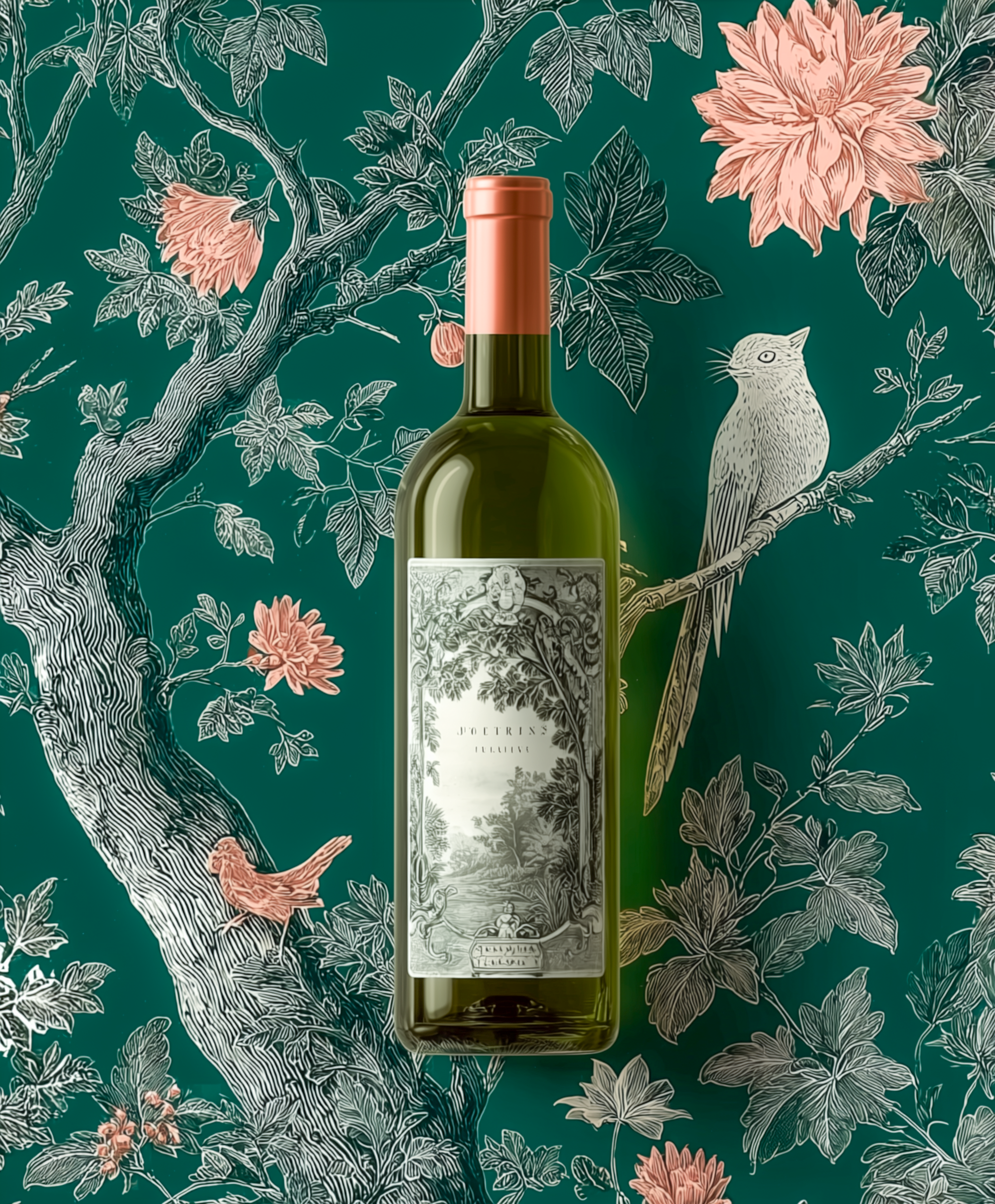 White wine collection 084 - Premium bottle visualization