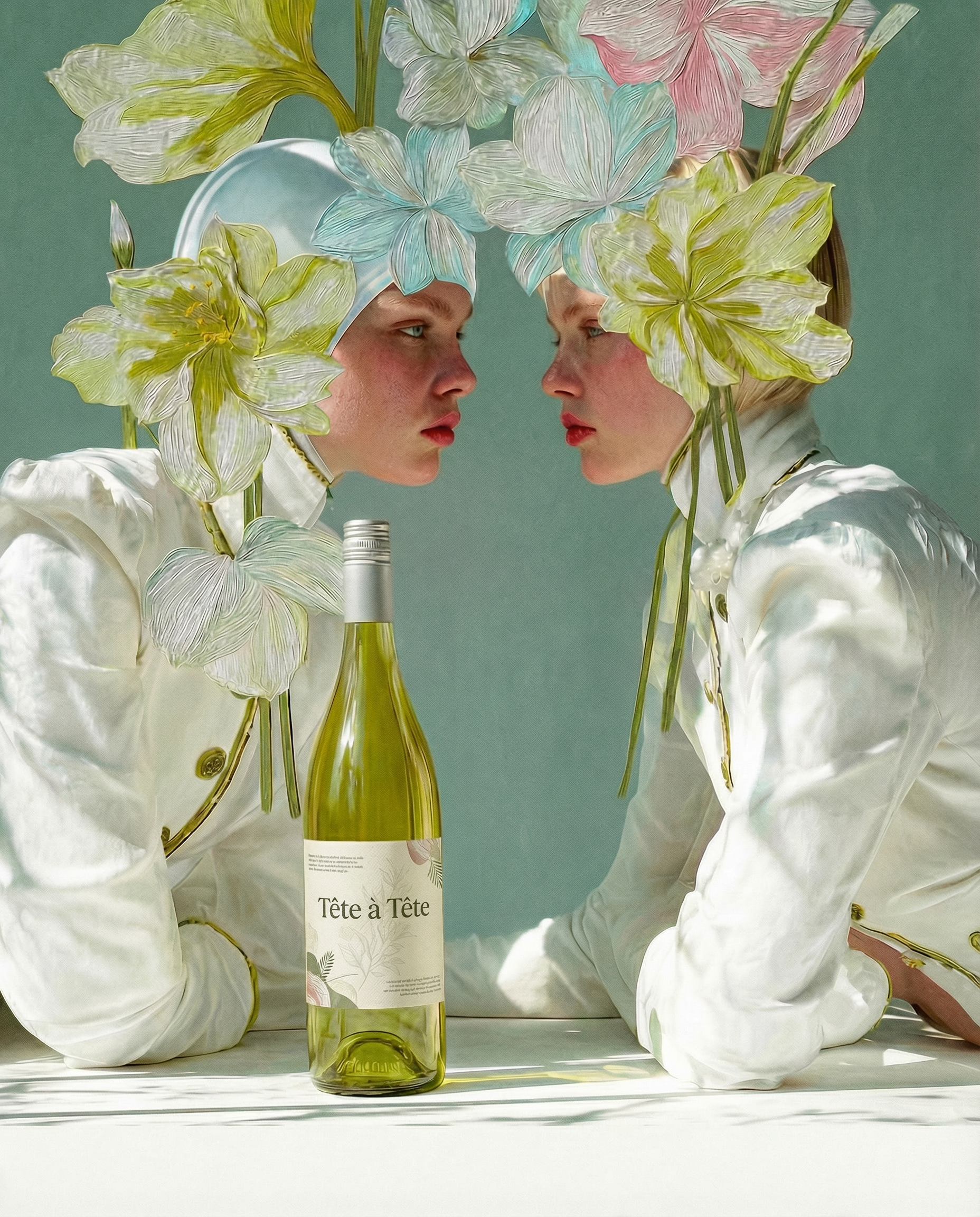 White wine collection 086 - Premium bottle visualization