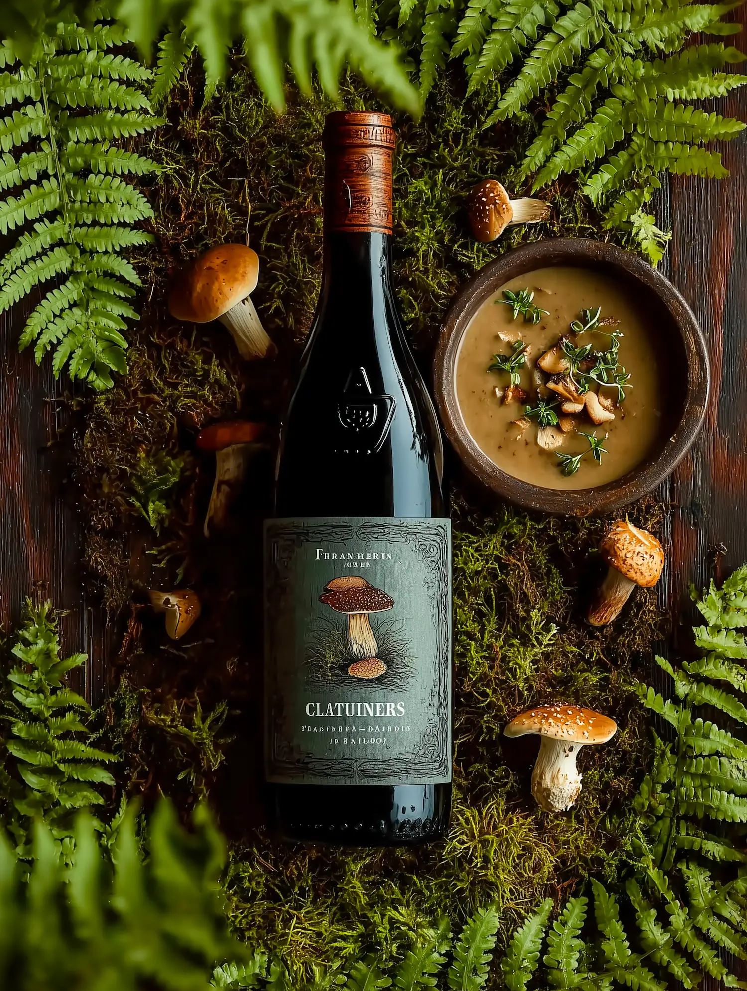 Red wine collection 3047 - Premium bottle visualization