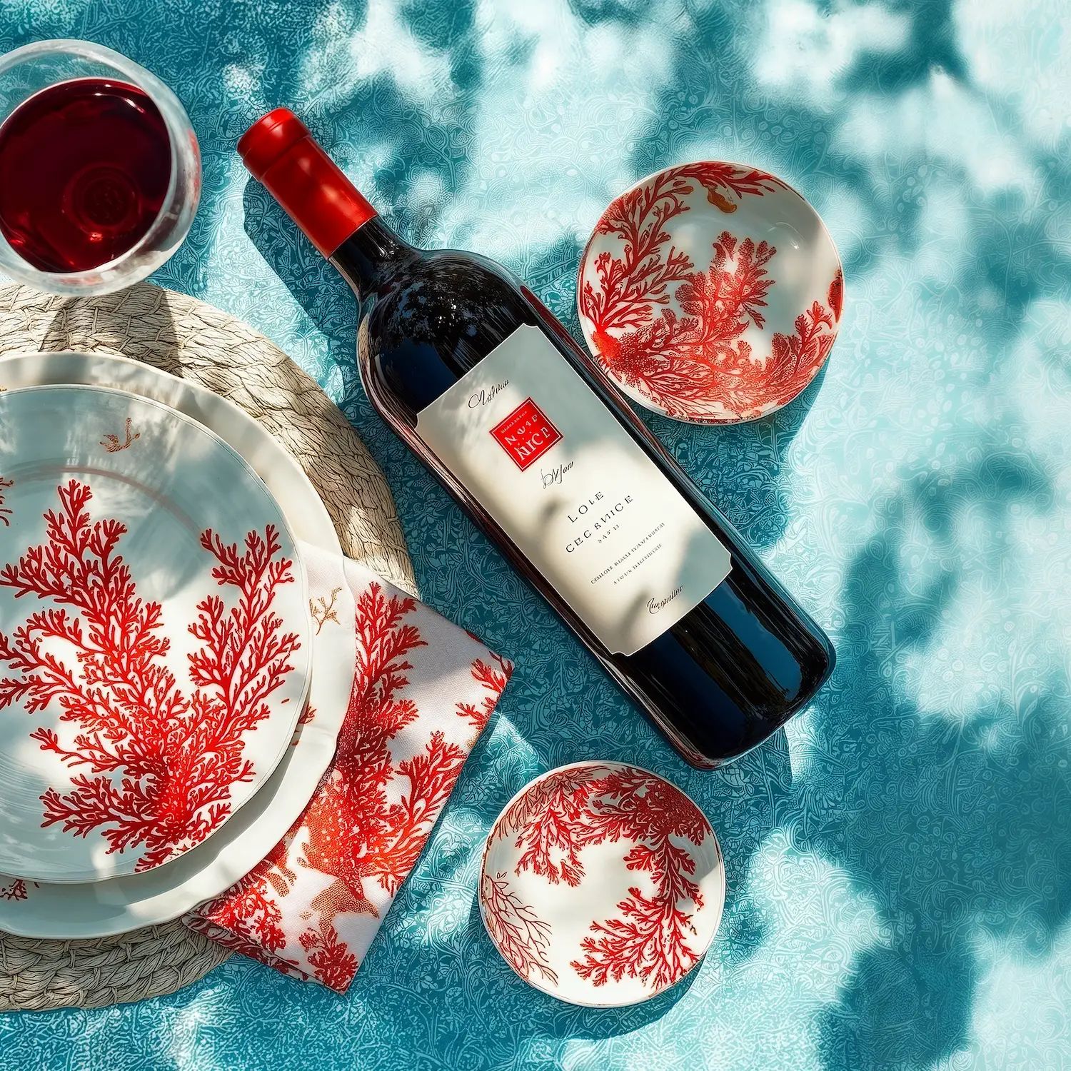 Red wine collection 3049 - Premium bottle visualization