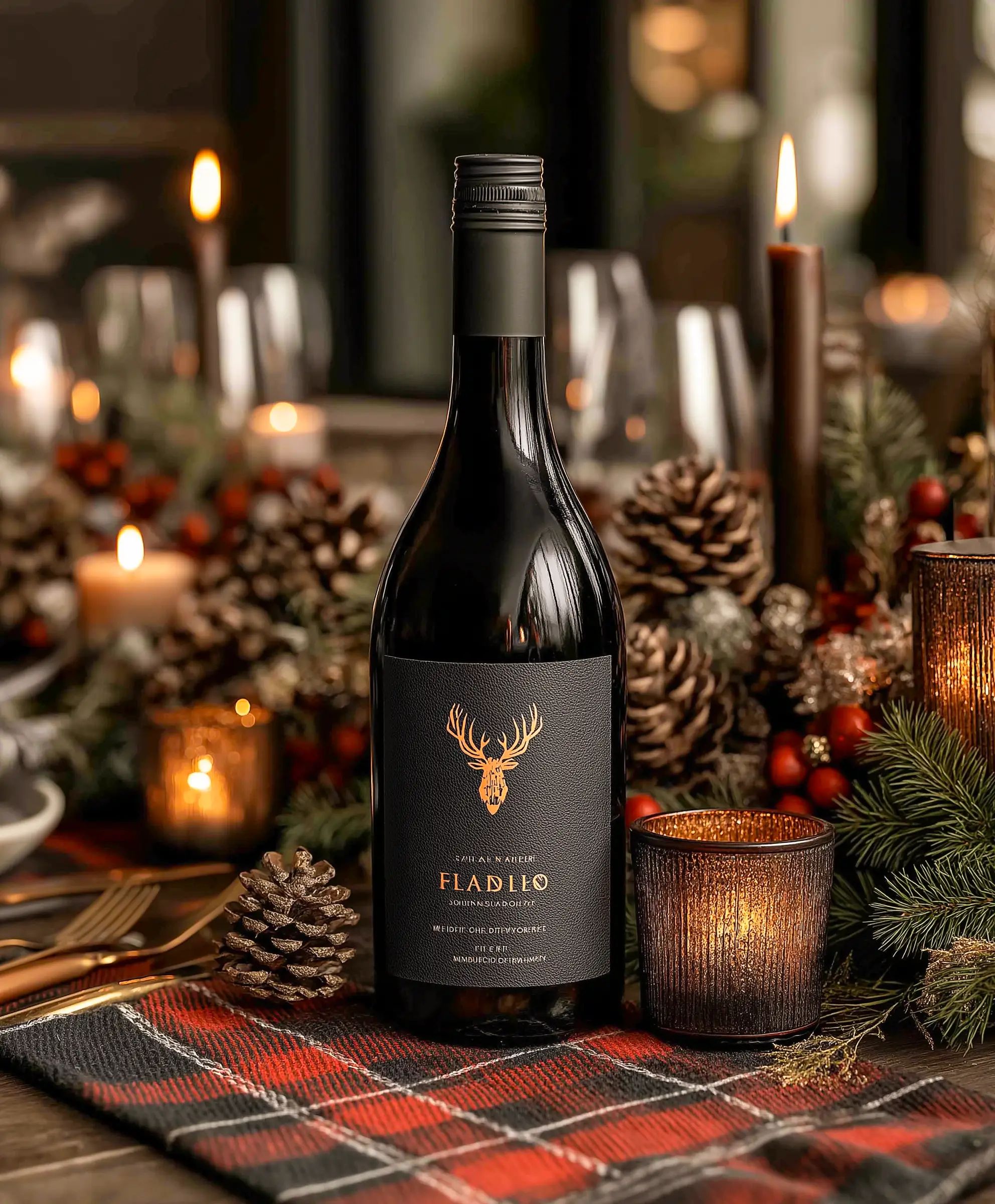 Red wine collection 3053 - Premium bottle visualization