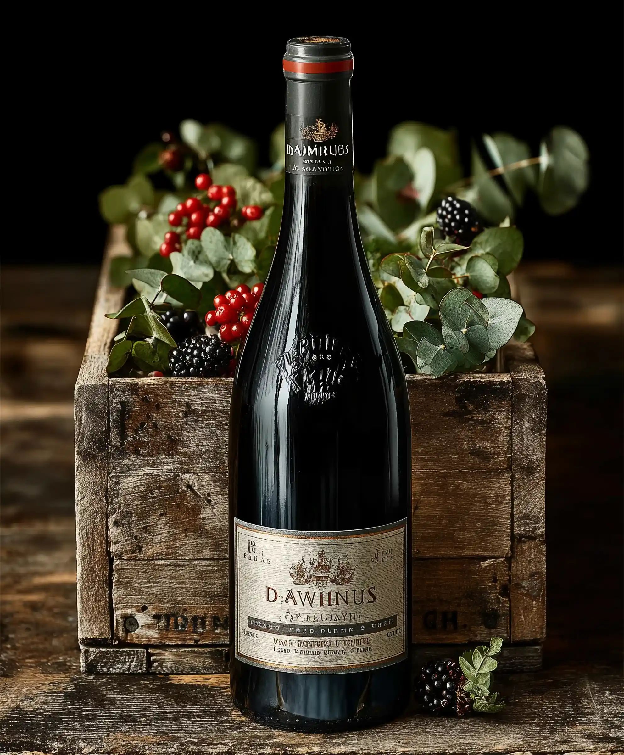 Red wine collection 3055 - Premium bottle visualization