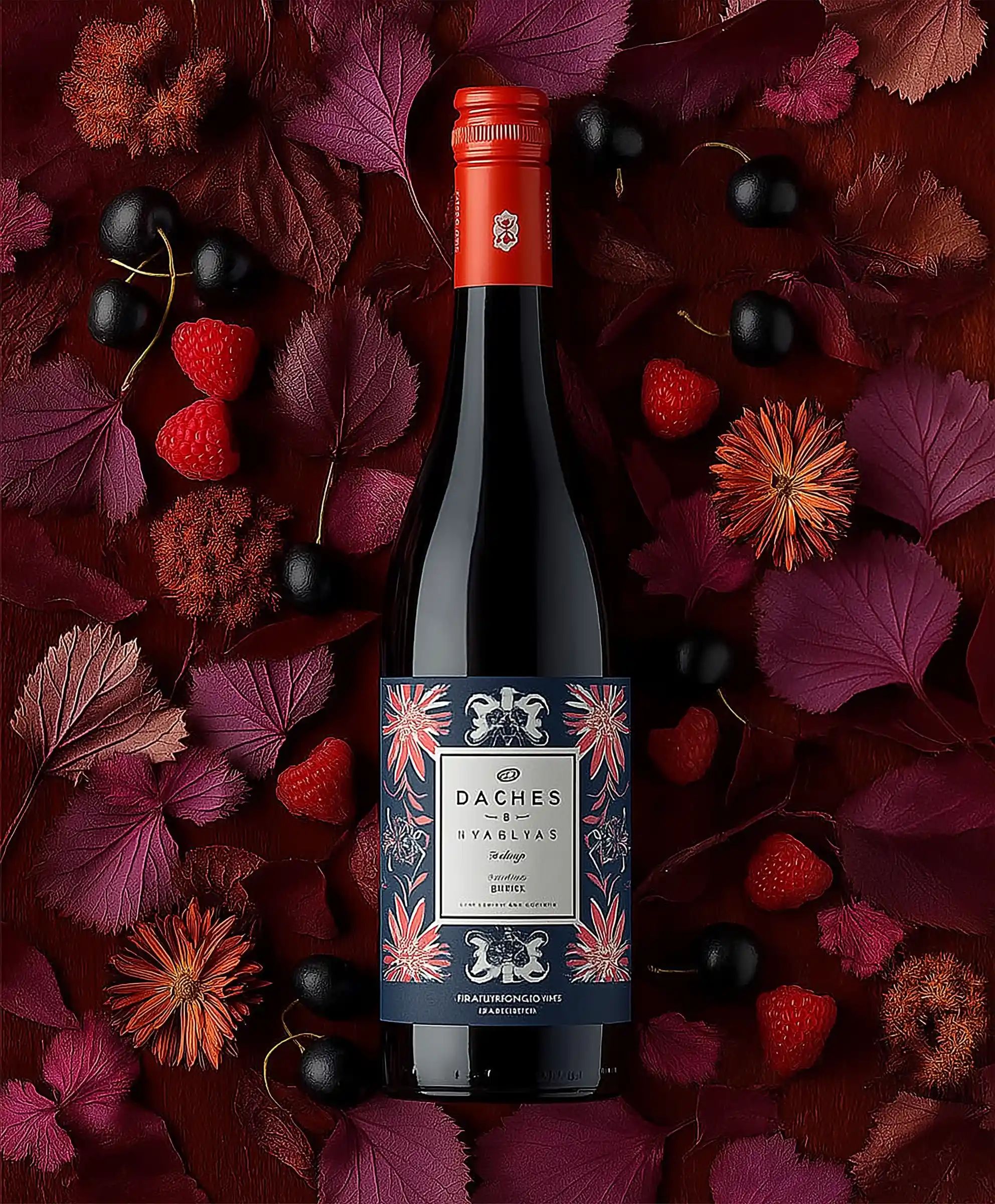 Red wine collection 3056 - Premium bottle visualization