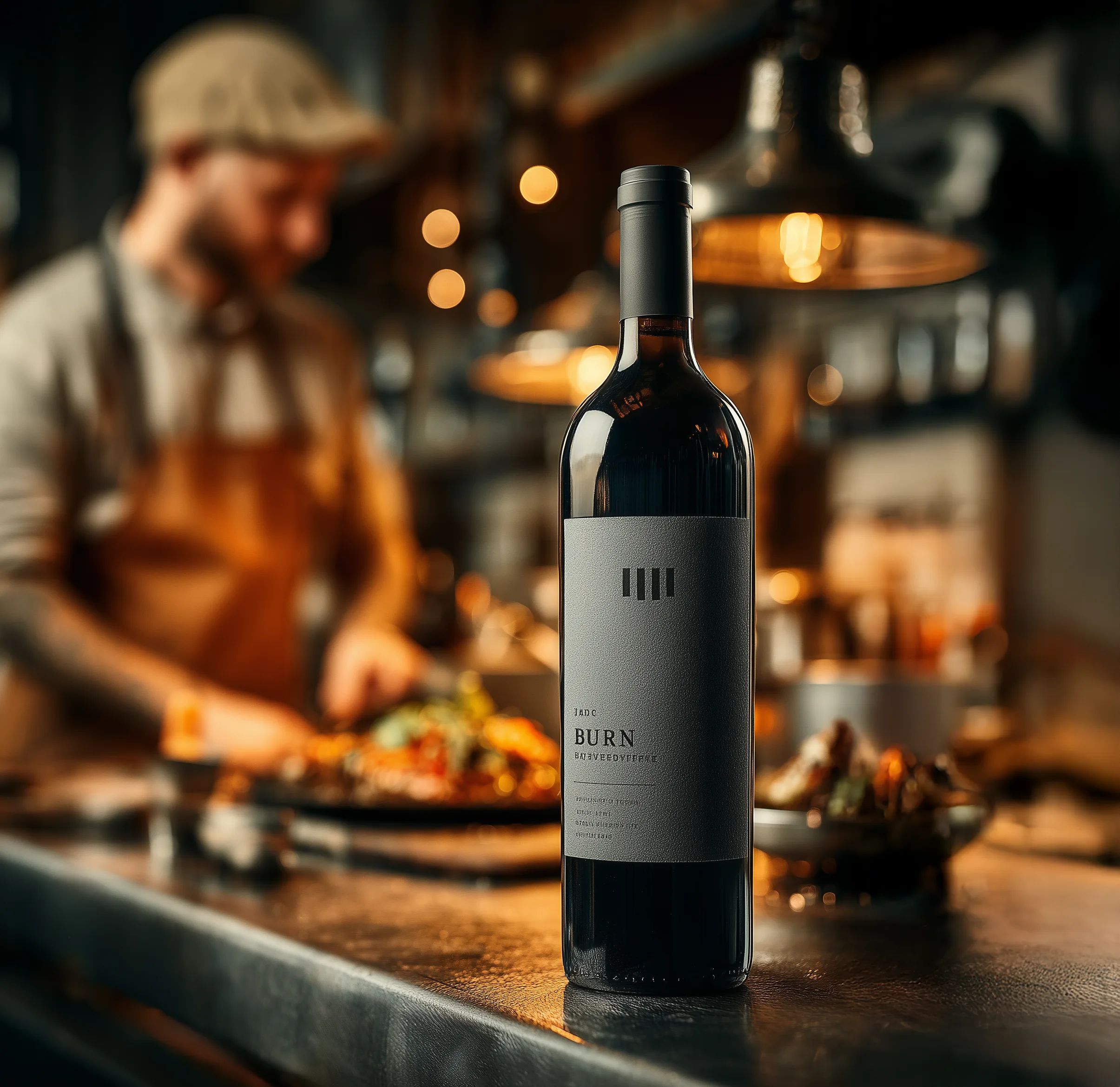 Red wine collection 3058 - Premium bottle visualization