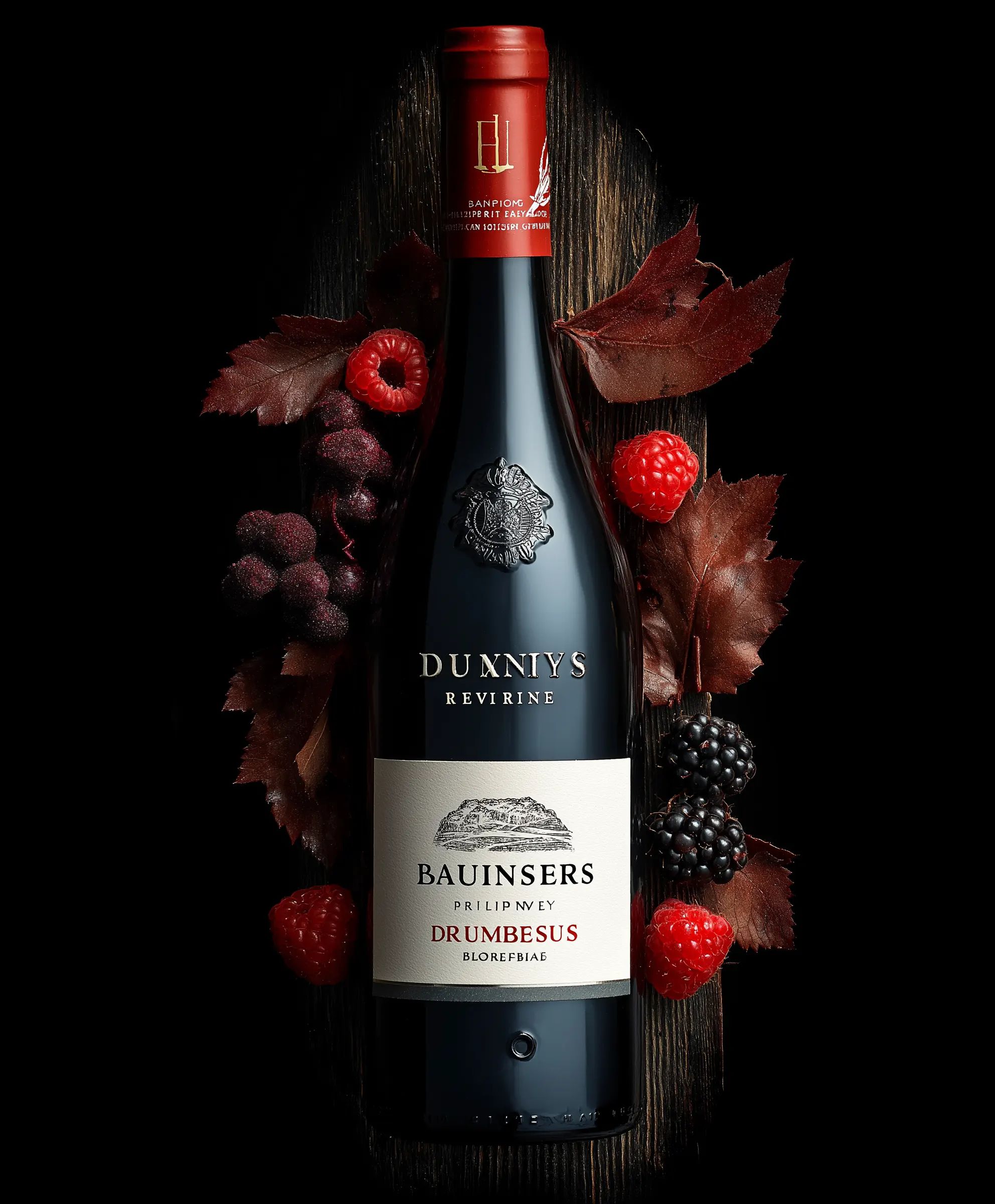 Red wine collection 3059 - Premium bottle visualization