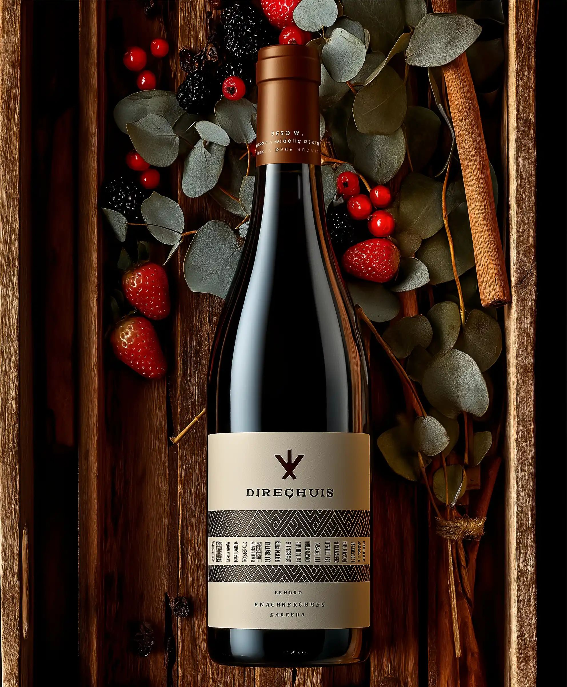 Red wine collection 3061 - Premium bottle visualization