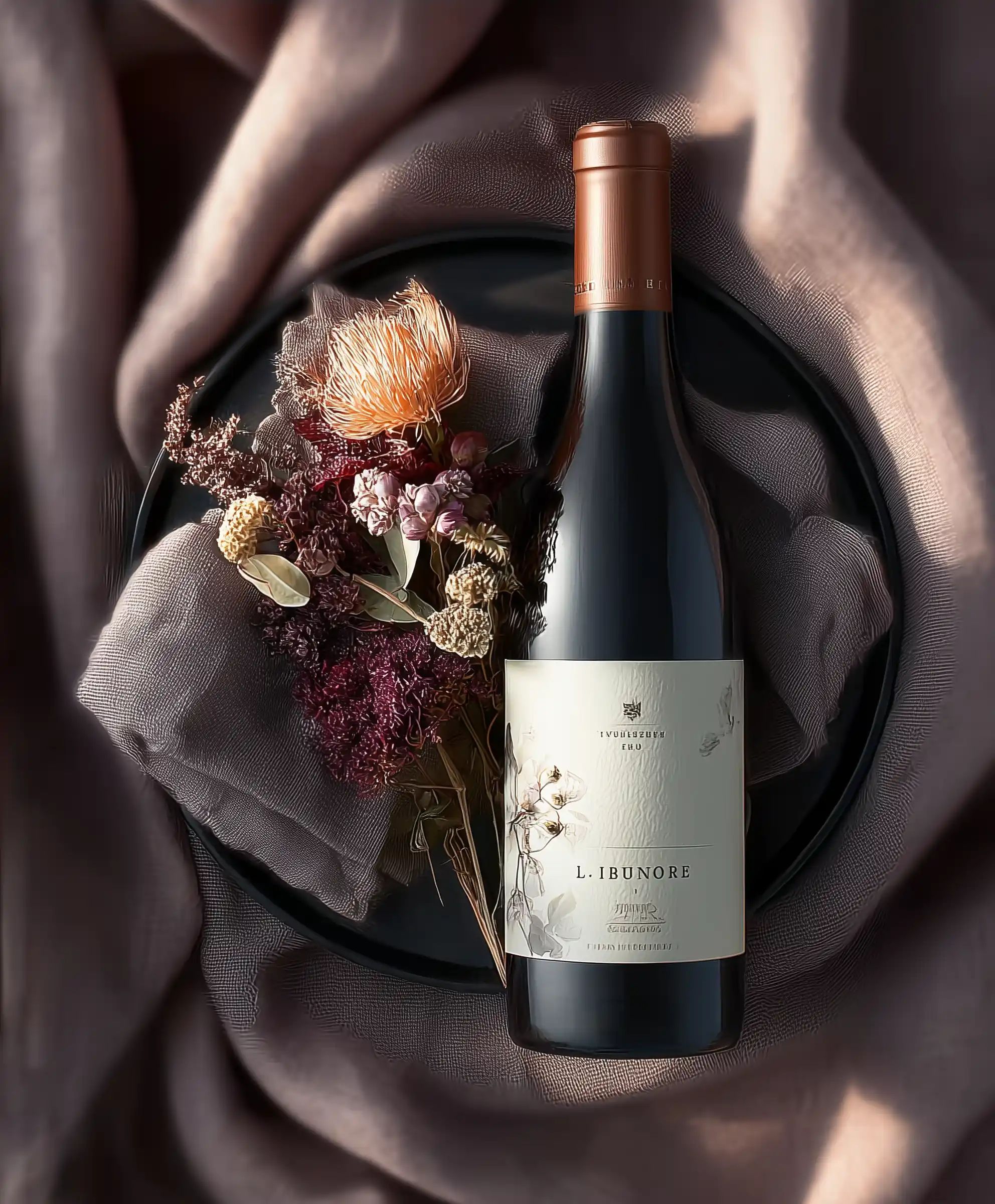 Red wine collection 3062 - Premium bottle visualization