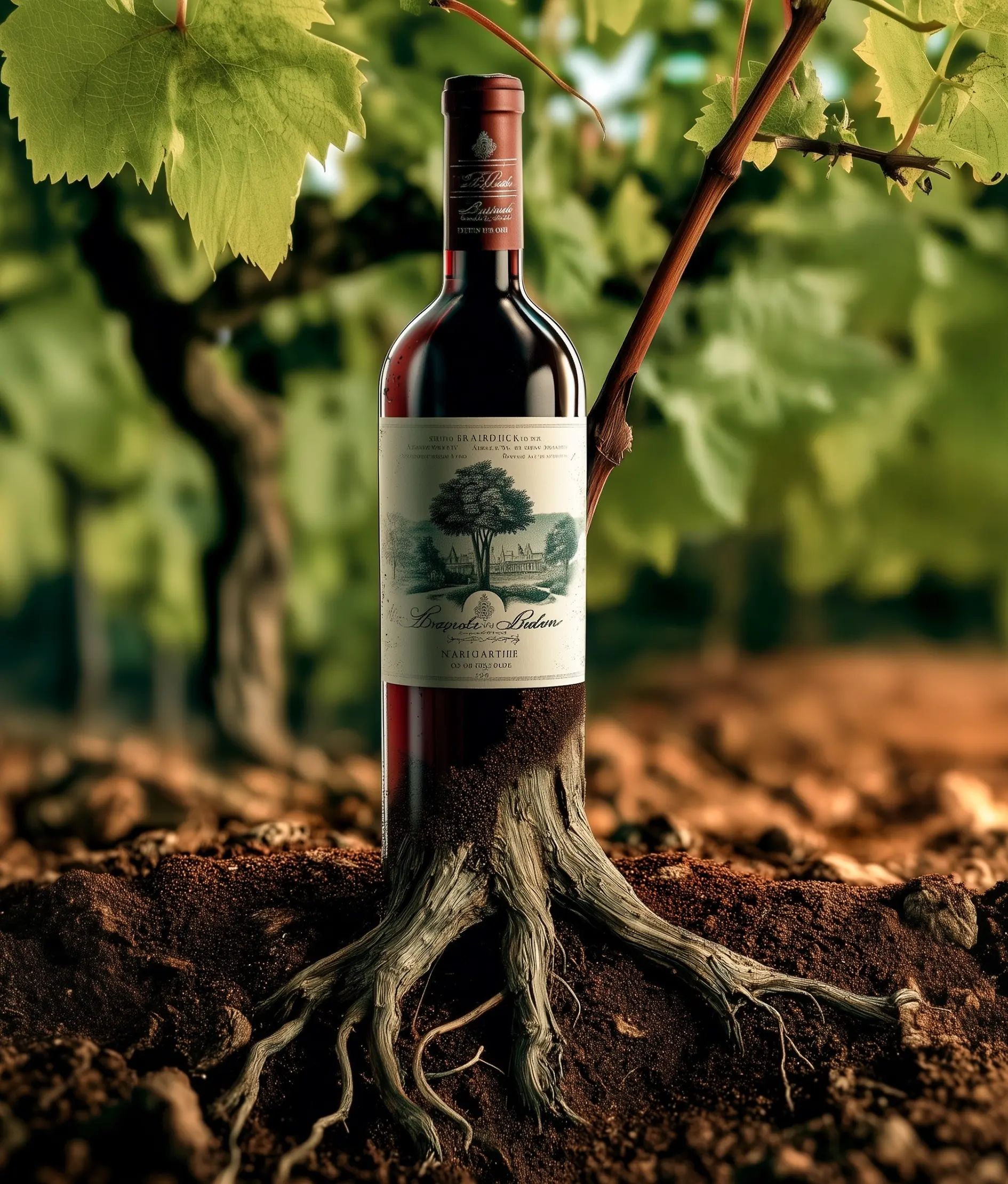 Red wine collection 3070 - Premium bottle visualization