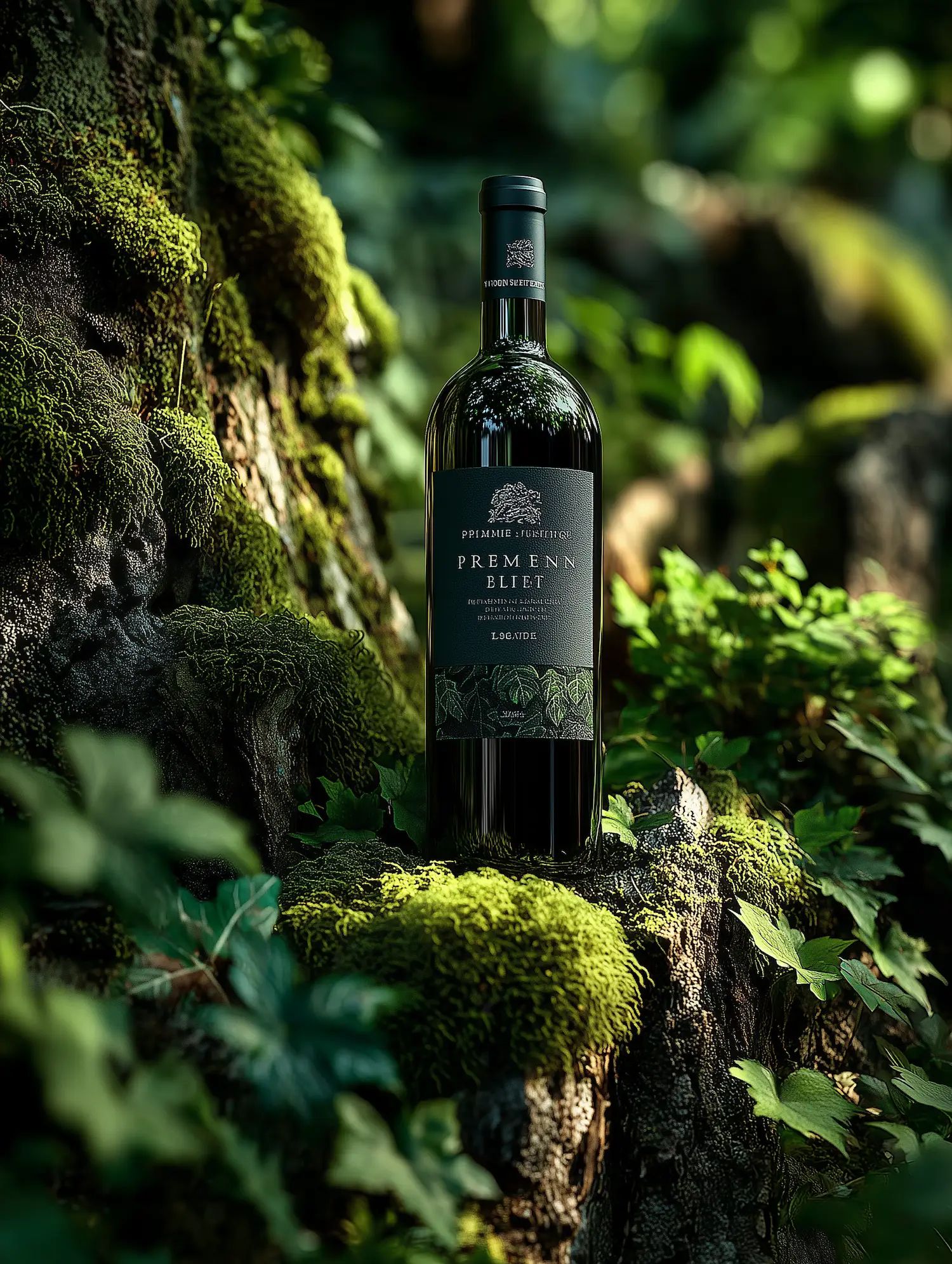 Red wine collection 3073 - Premium bottle visualization