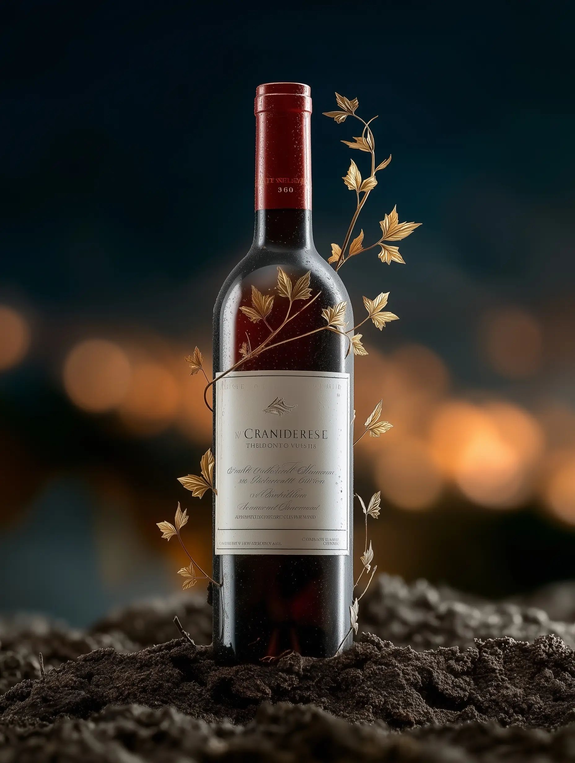 Red wine collection 3074 - Premium bottle visualization