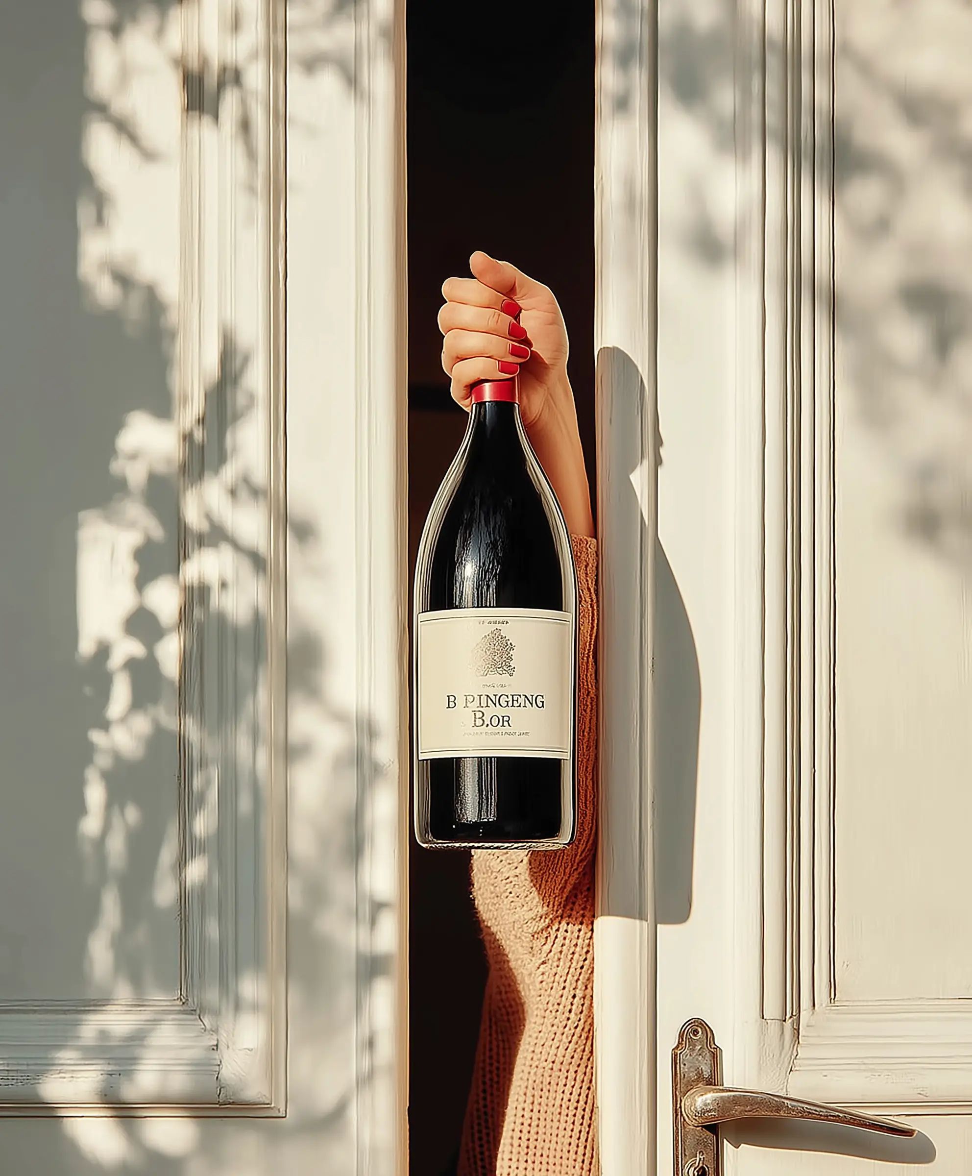 Red wine collection 3077 - Premium bottle visualization