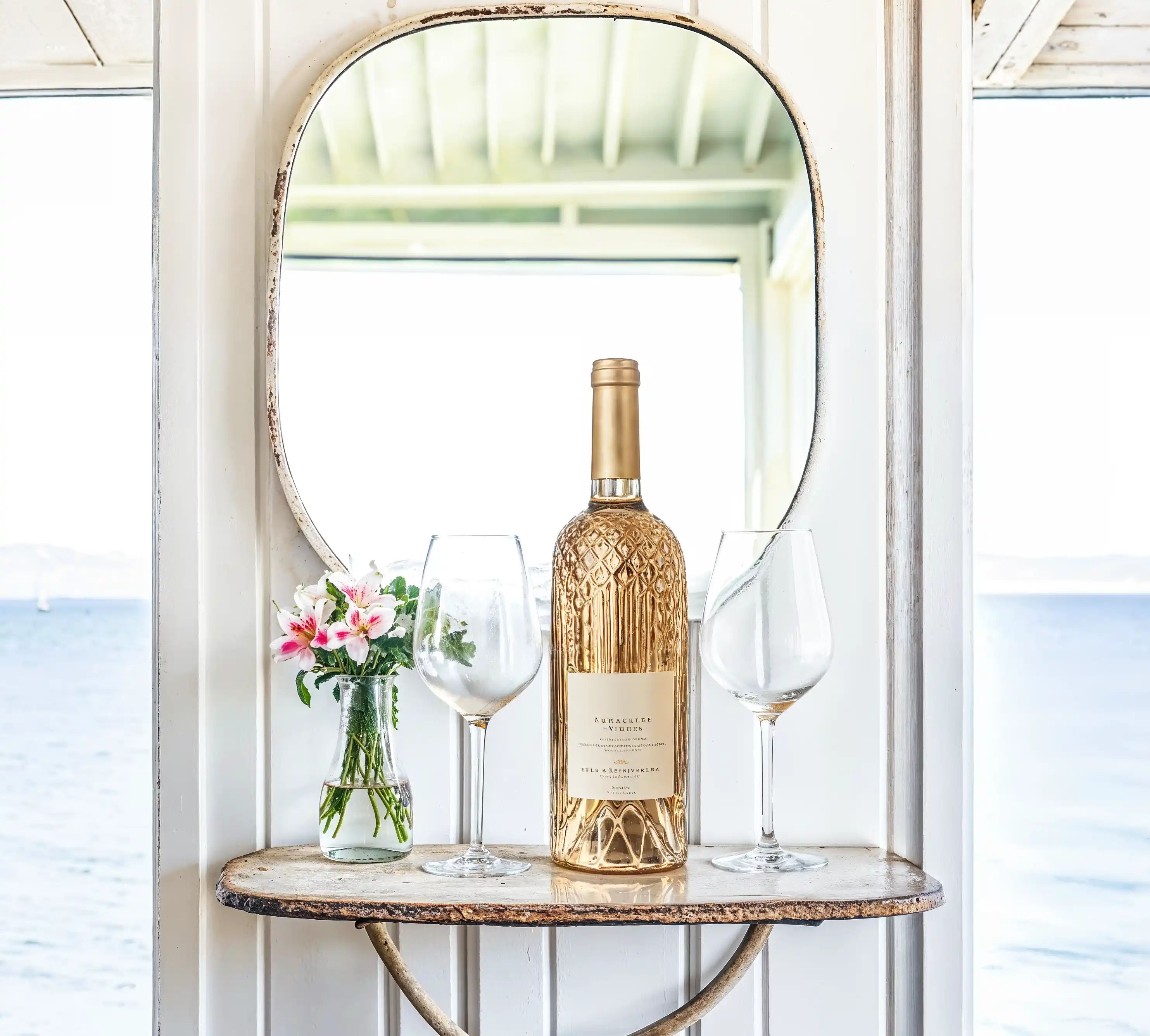 Rosé wine collection 227 - Premium bottle visualization