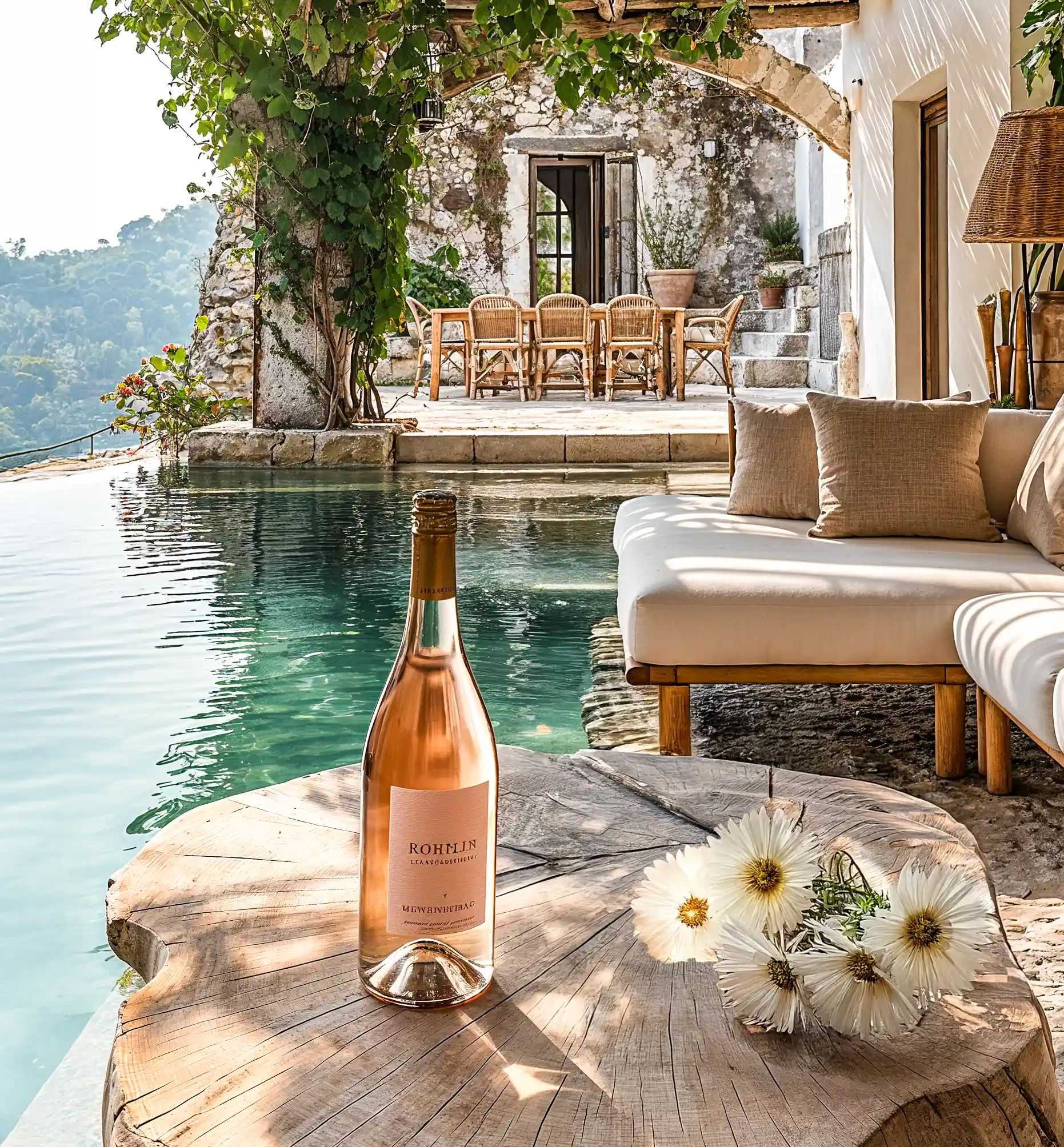 Rosé wine collection 229 - Premium bottle visualization