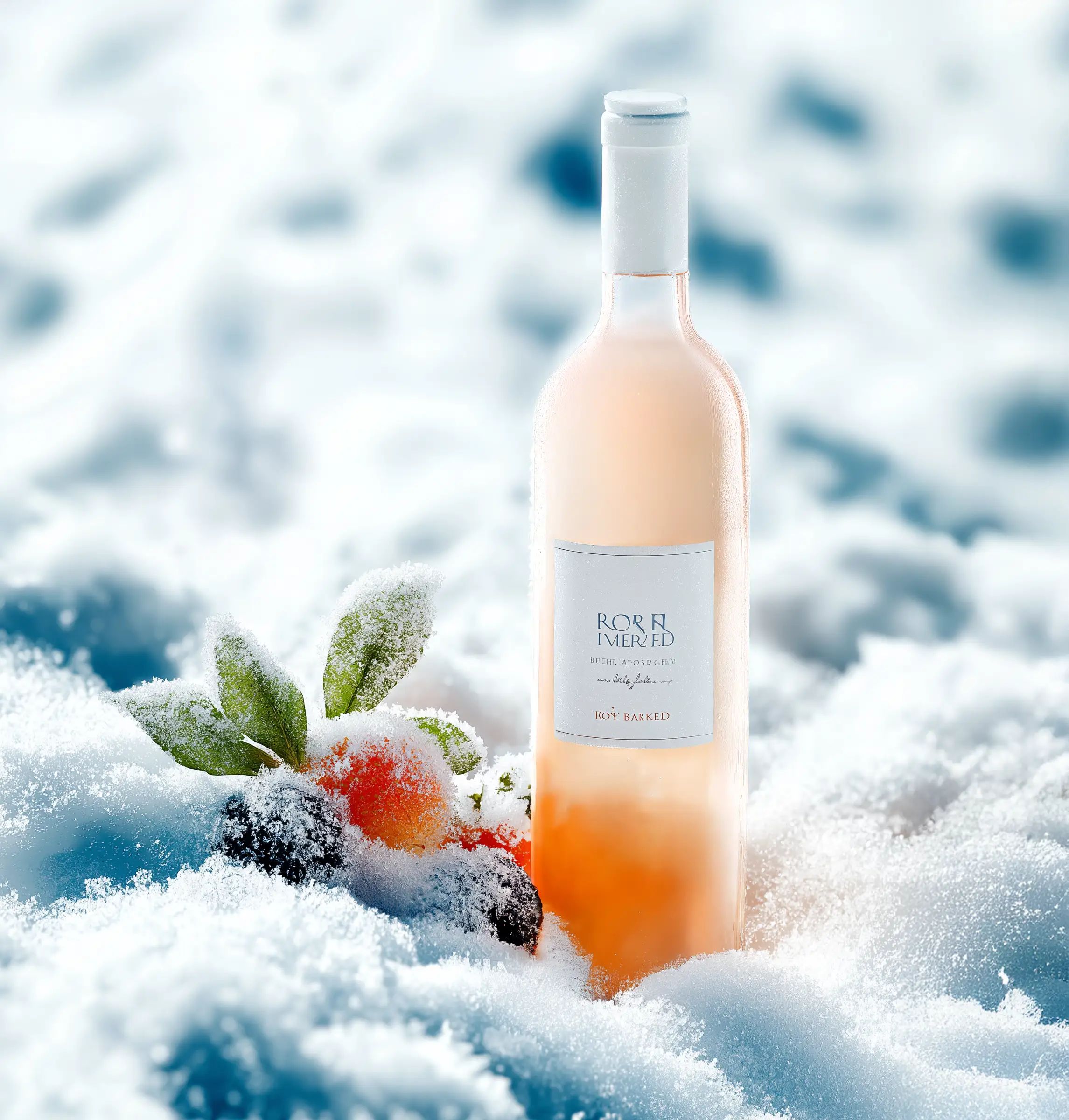 Rosé wine collection 233 - Premium bottle visualization