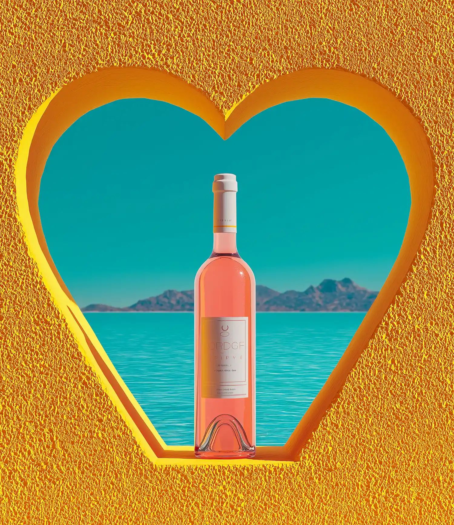 Rosé wine collection 234 - Premium bottle visualization