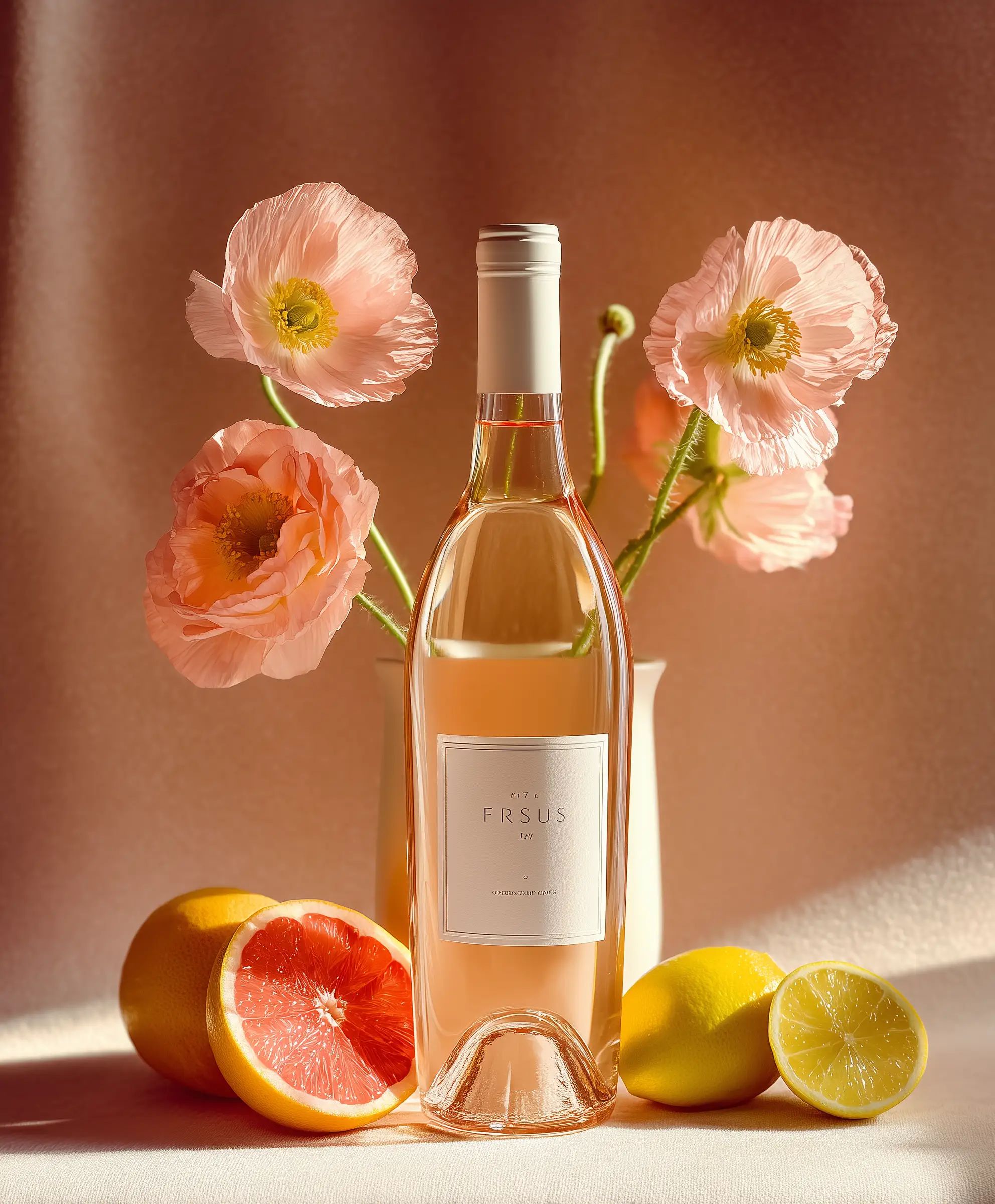 Rosé wine collection 235 - Premium bottle visualization