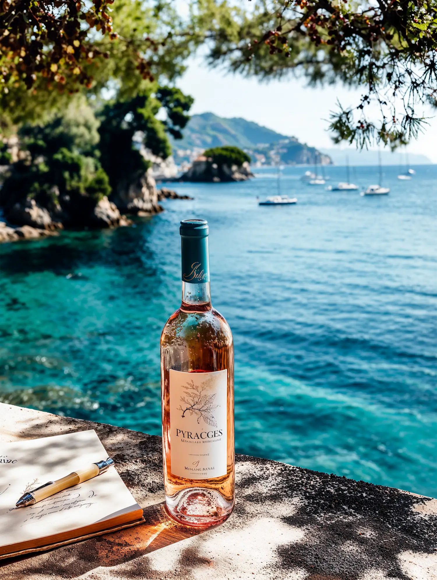 Rosé wine collection 236 - Premium bottle visualization