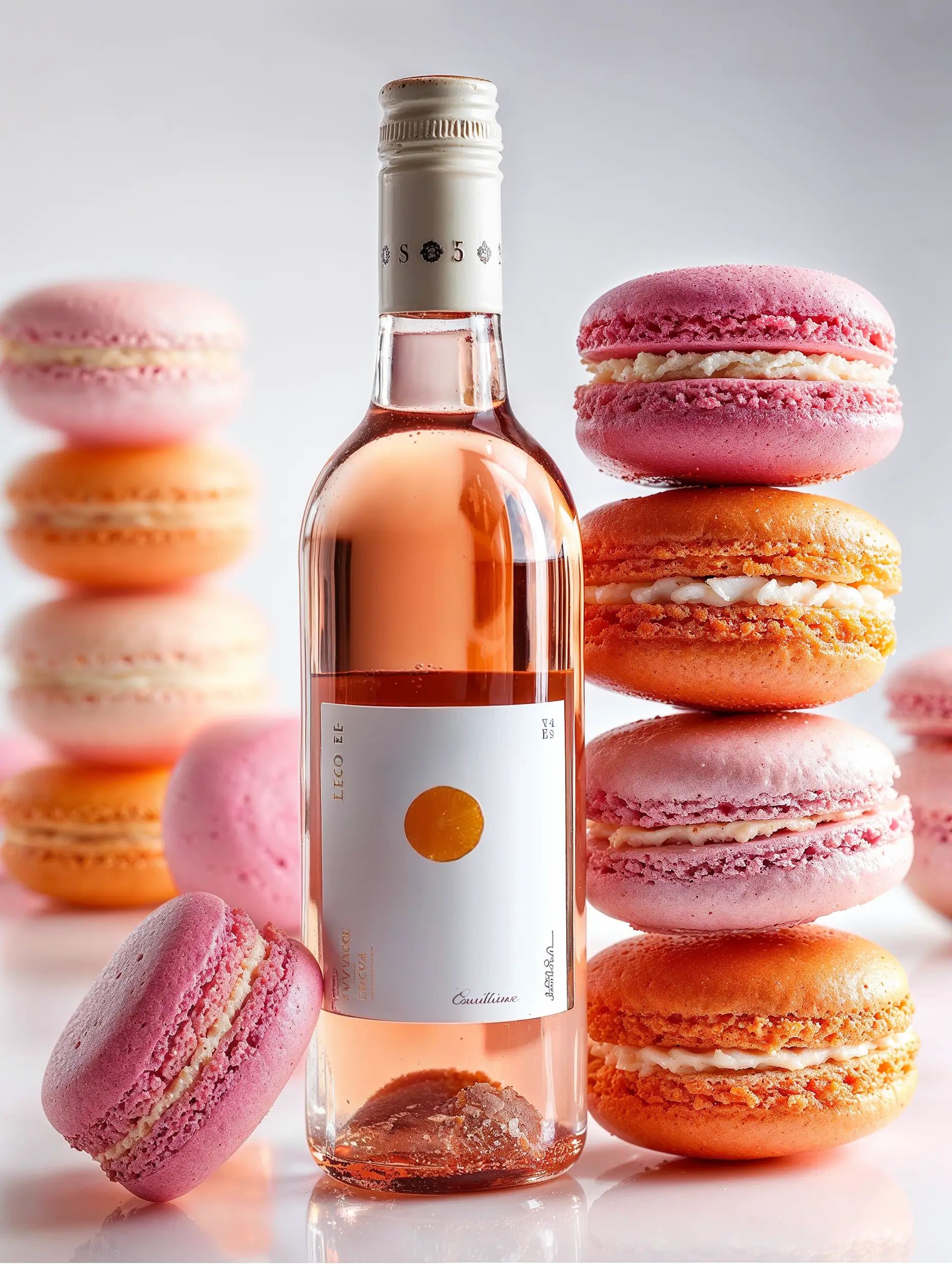 Rosé wine collection 243 - Premium bottle visualization