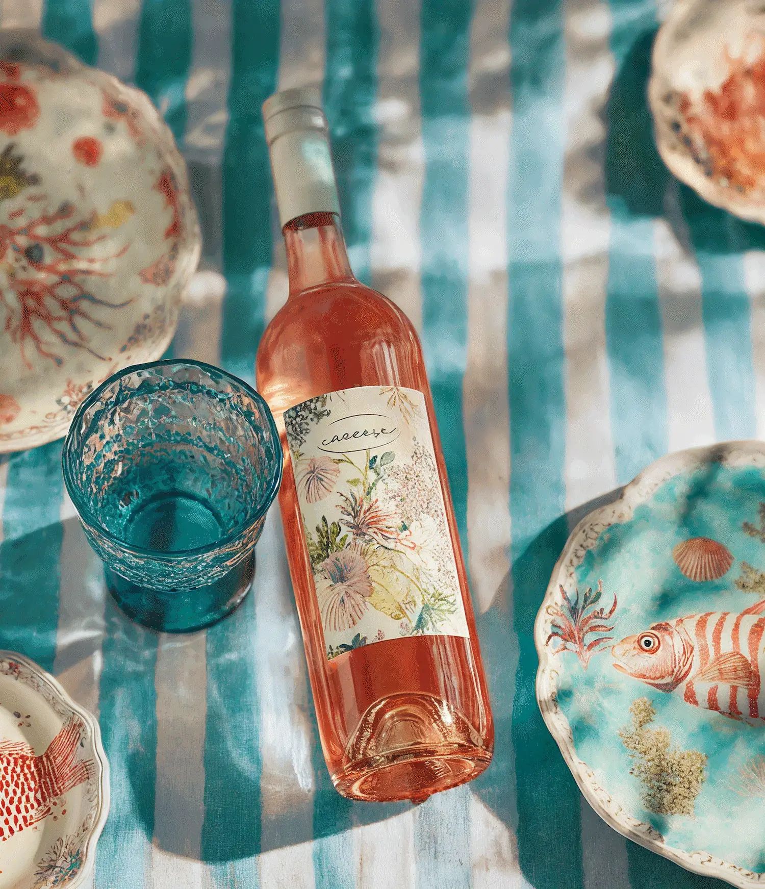 Rosé wine collection 244 - Premium bottle visualization