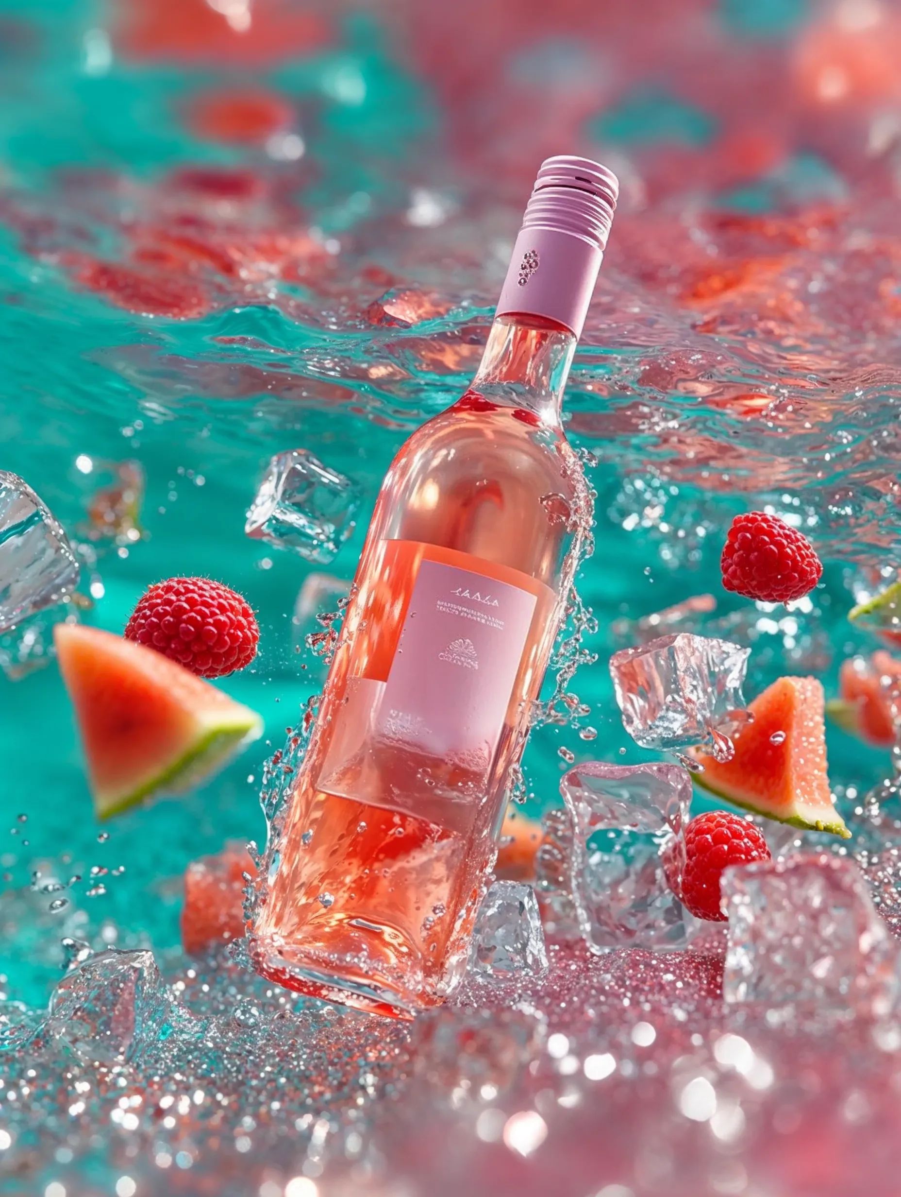 Rosé wine collection 248 - Premium bottle visualization