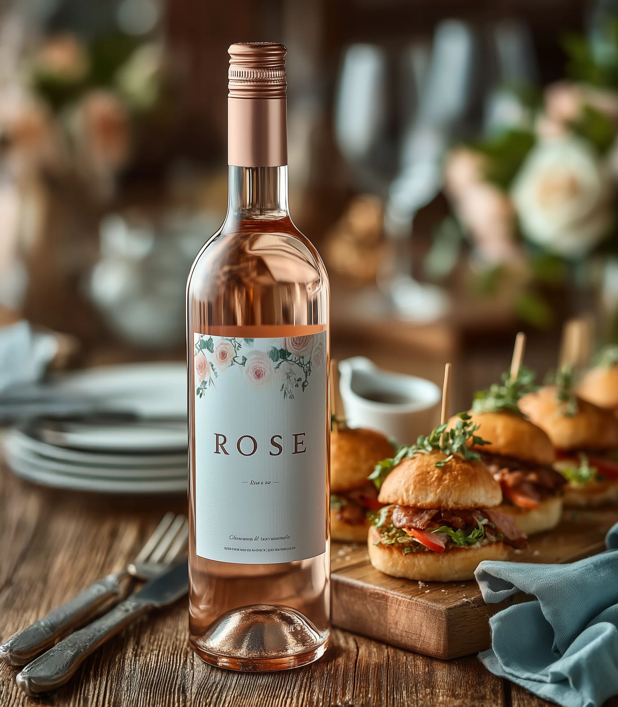 Rosé wine collection 253 - Premium bottle visualization