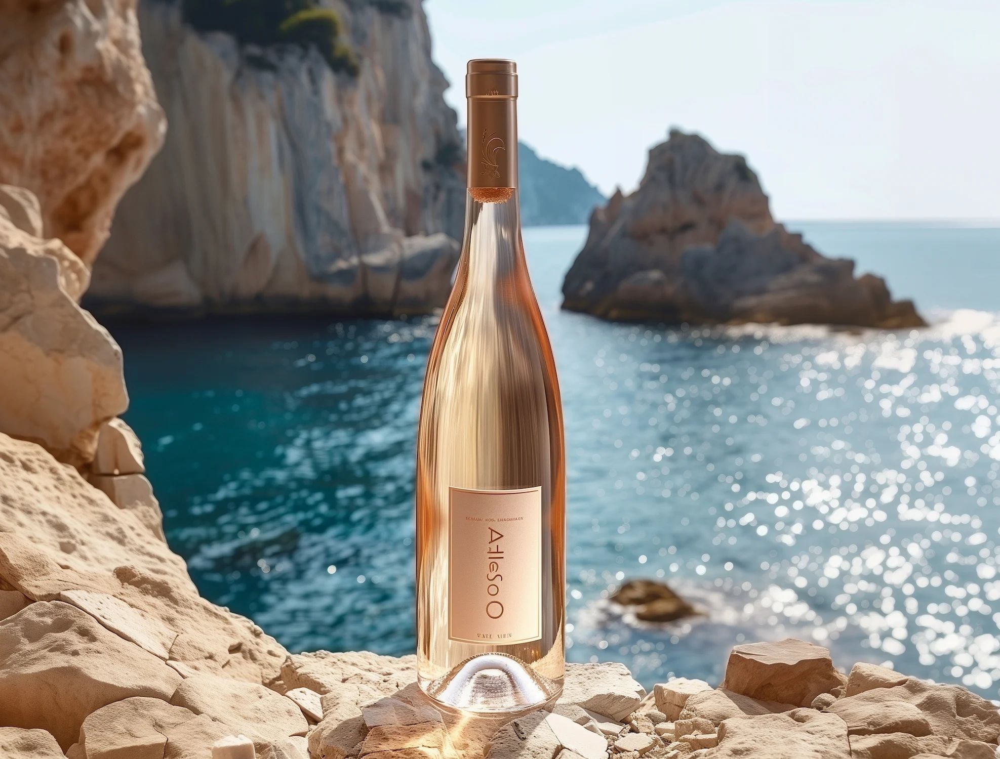 Rosé wine collection 255 - Premium bottle visualization