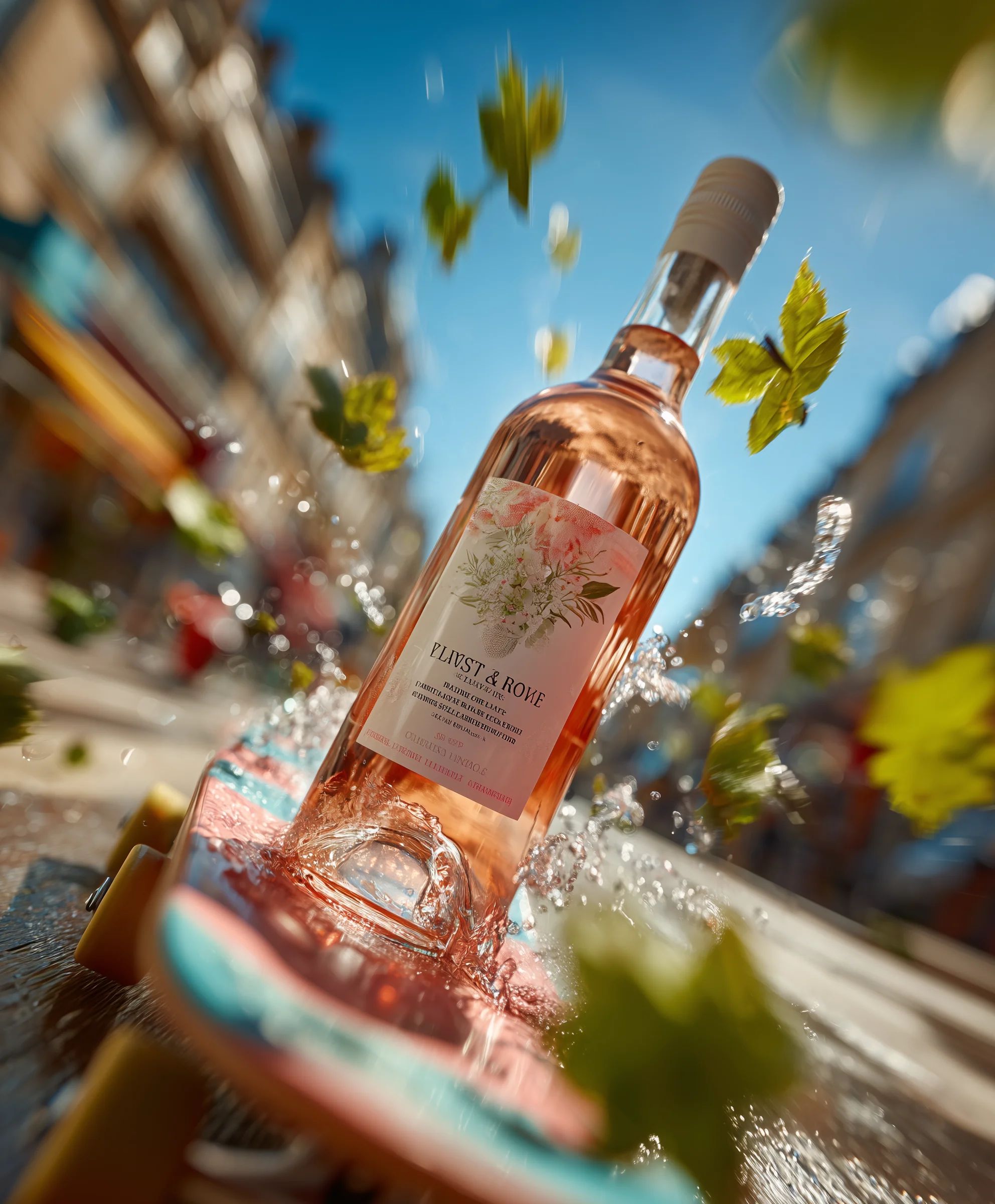 Rosé wine collection 256 - Premium bottle visualization