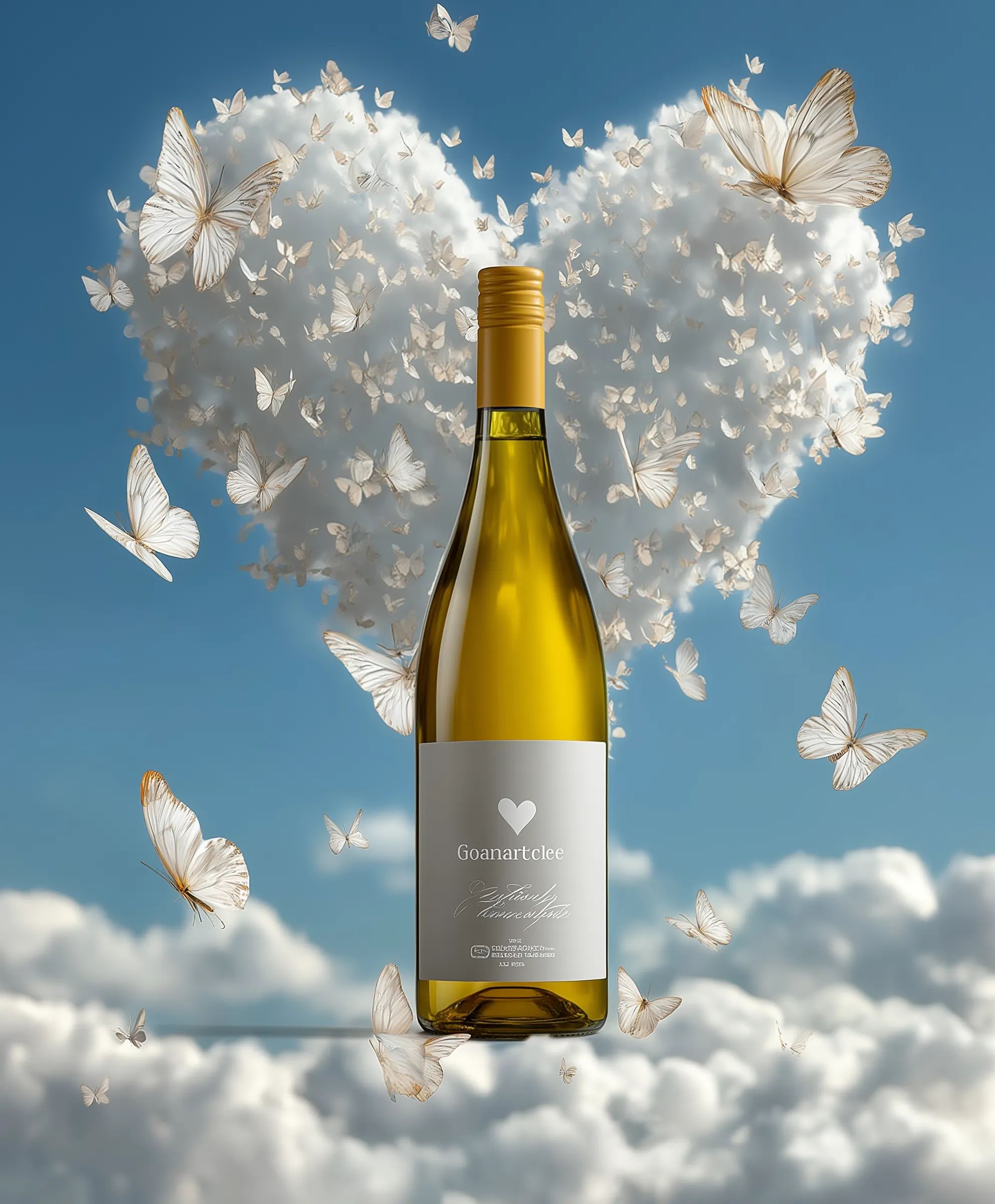 White wine collection 1042 - Premium bottle visualization