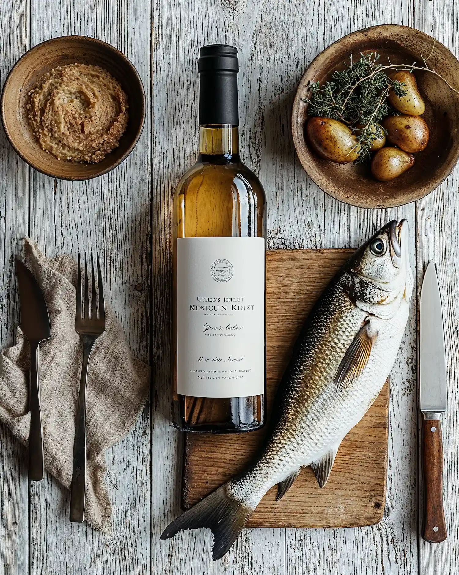 White wine collection 1047 - Premium bottle visualization