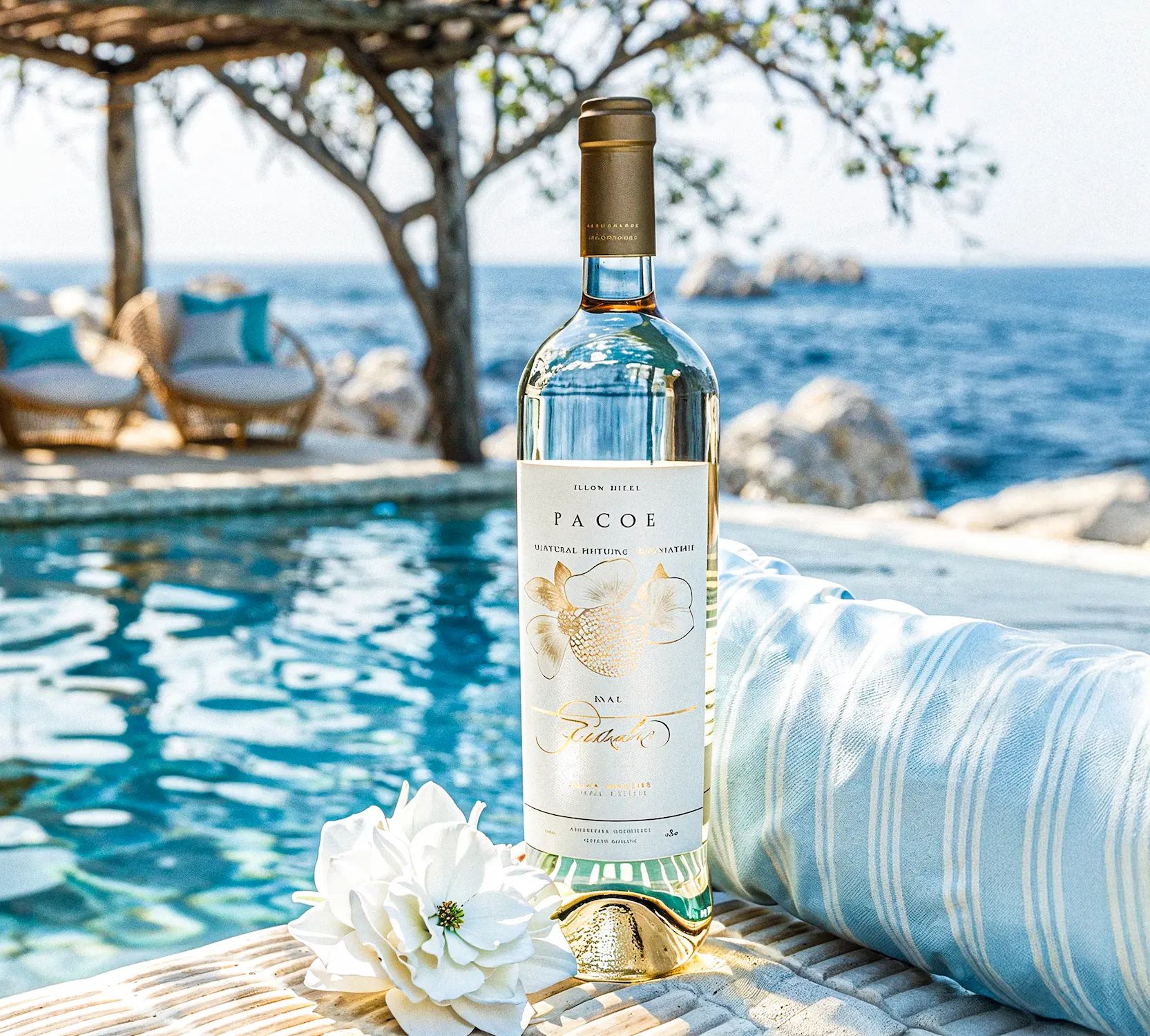 White wine collection 1051 - Premium bottle visualization